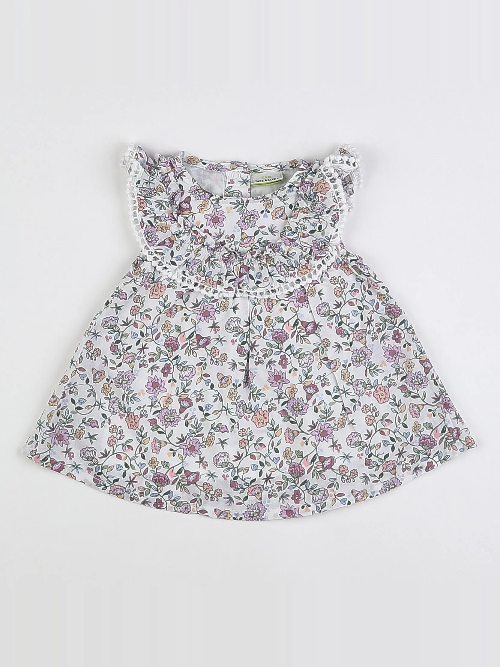 Tape à l'oeil - robe blanc, multicolore - 3 mois