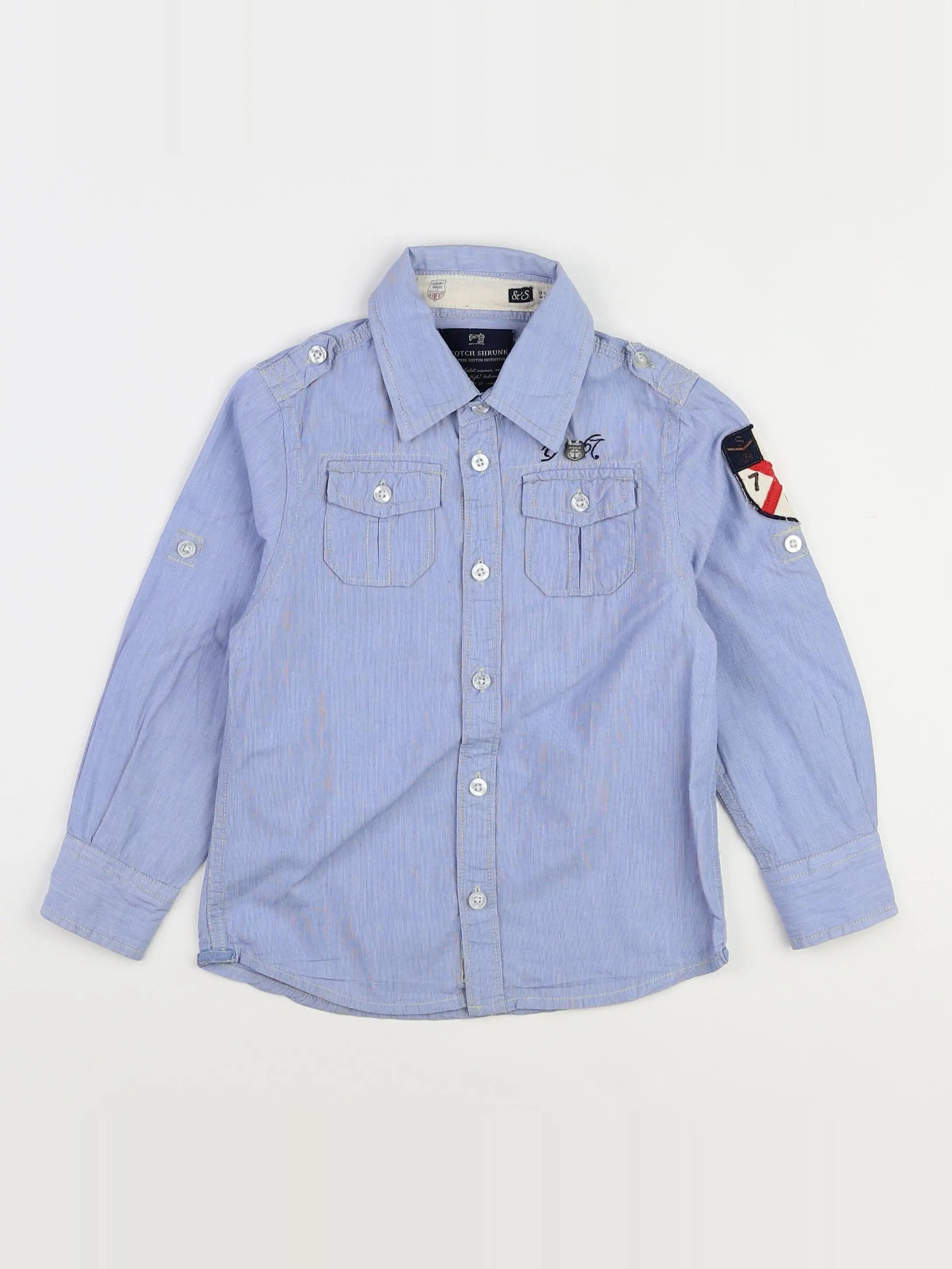 Scotch Shrunk - chemise bleu - 4 ans