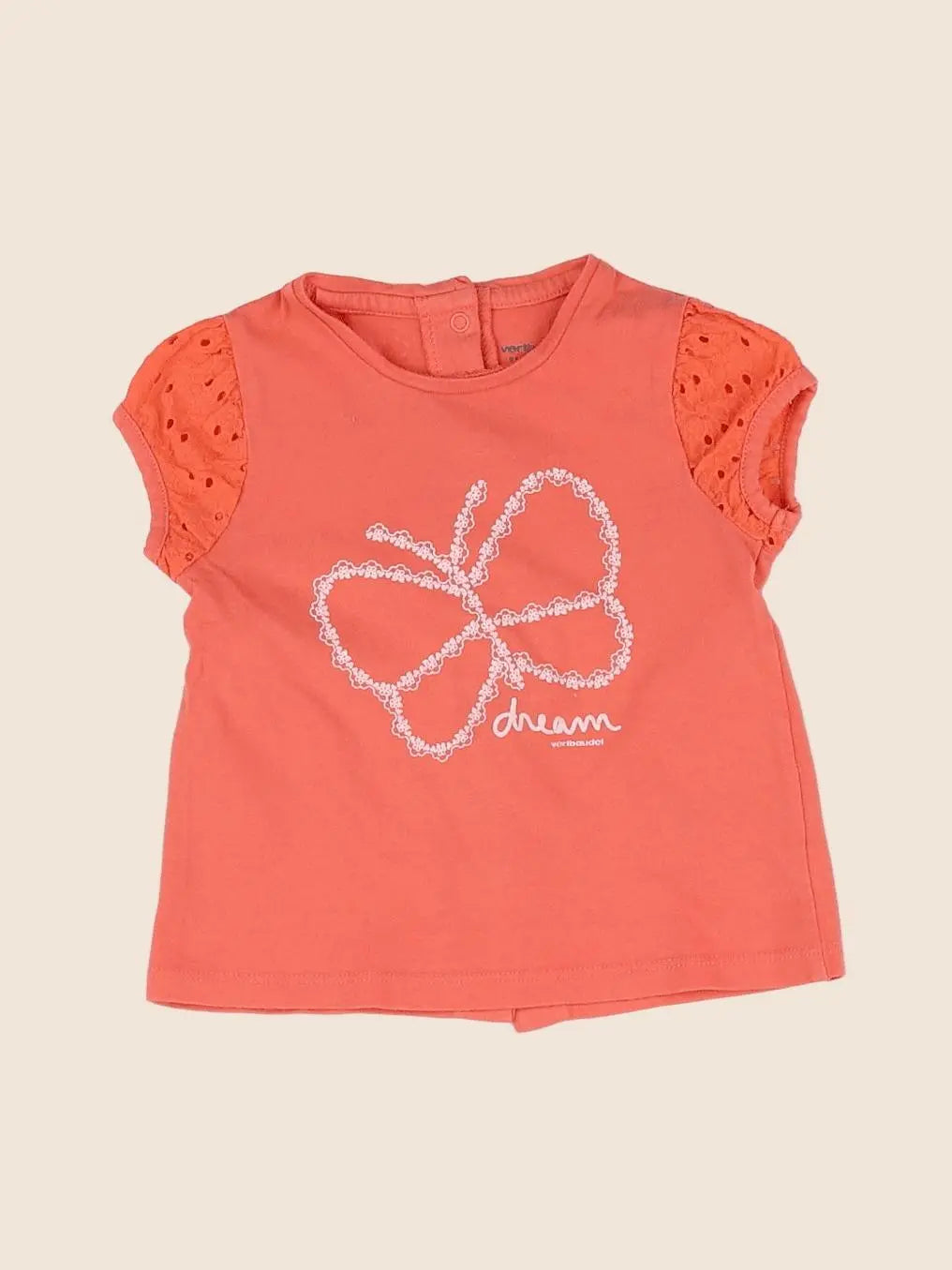 Vertbaudet - tee-shirt orange - 9 mois