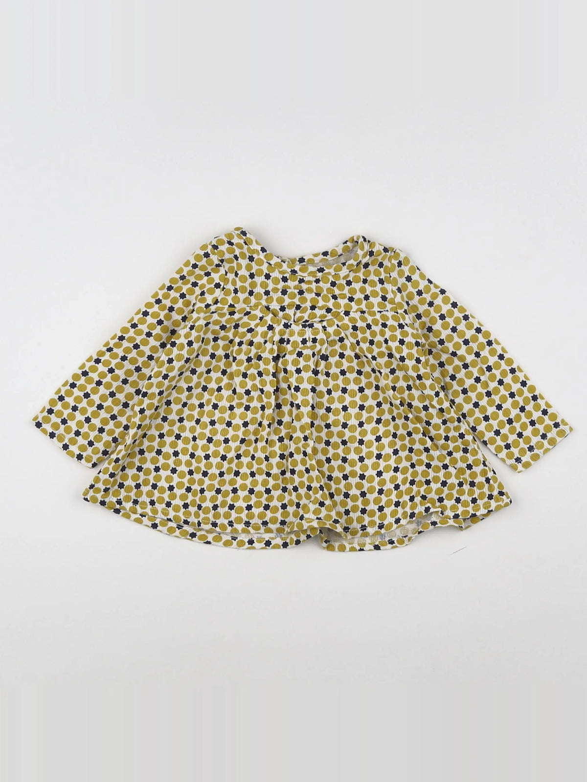 Catimini - blouse jaune, blanc - 6 mois