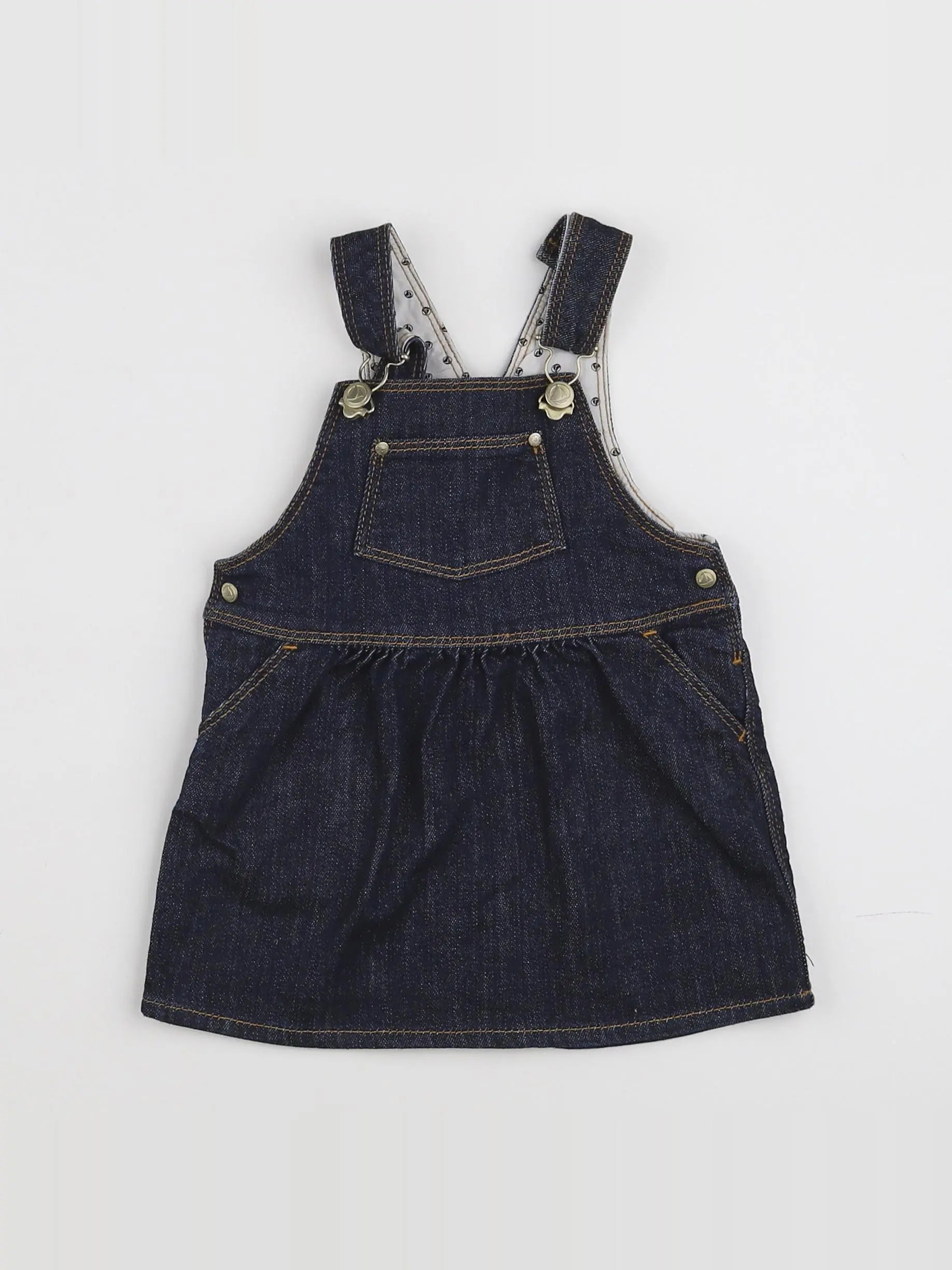 Petit Bateau - robe bleu - 12 mois