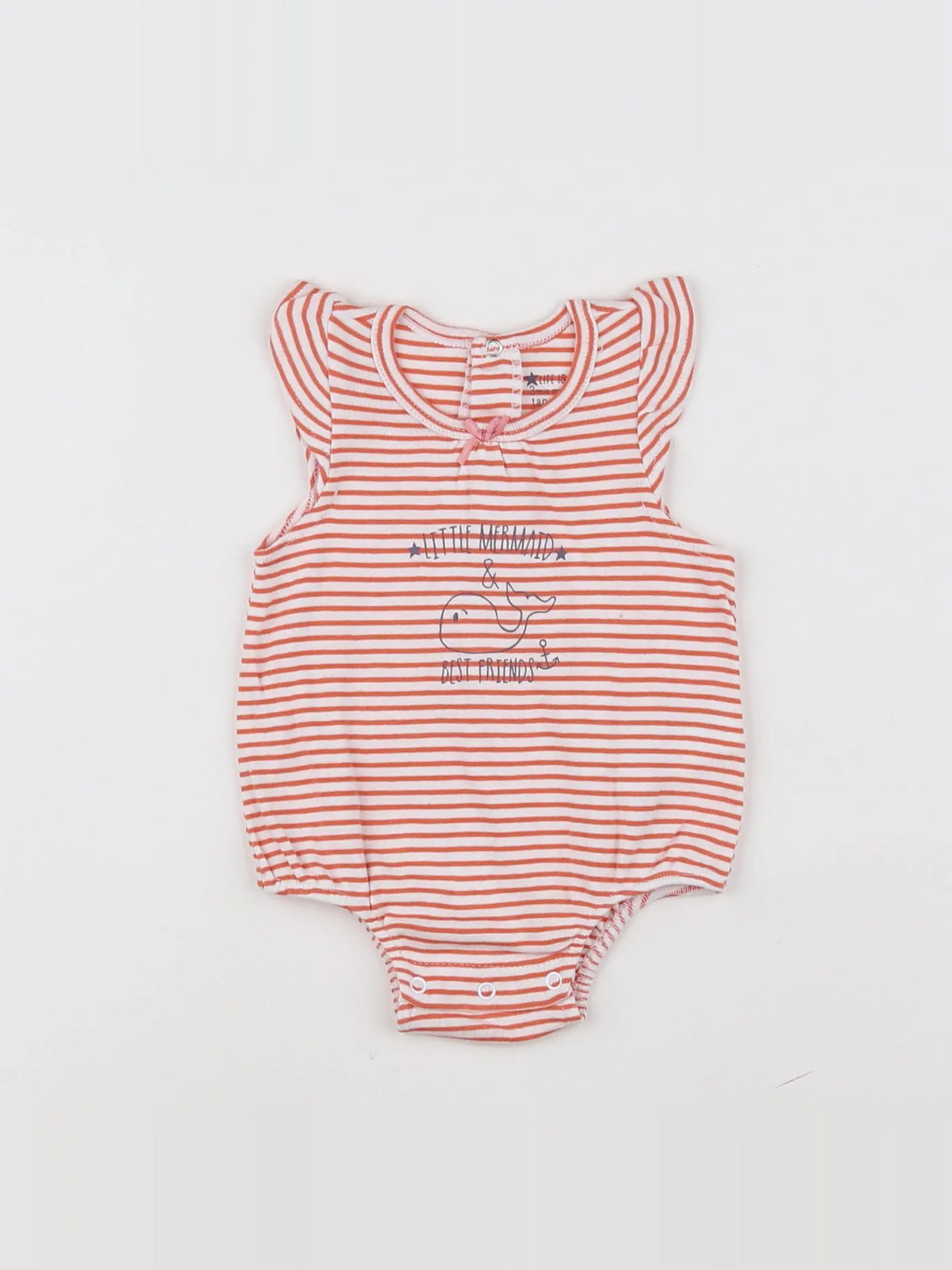 Tape à l'oeil - body blanc, orange - 3 mois
