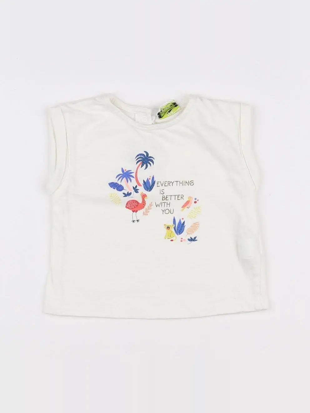 Tape à l'oeil - tee-shirt blanc - 6 mois