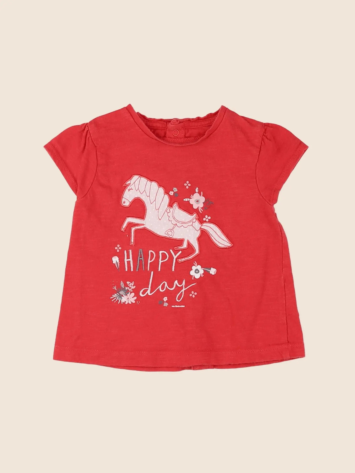 Vertbaudet - tee-shirt rose - 9 mois