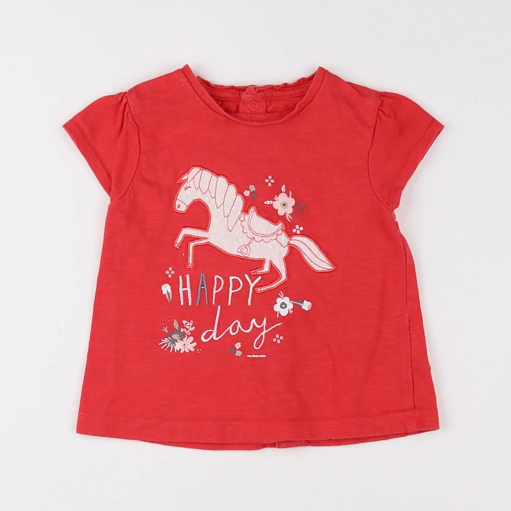 Vertbaudet - tee-shirt rose - 9 mois