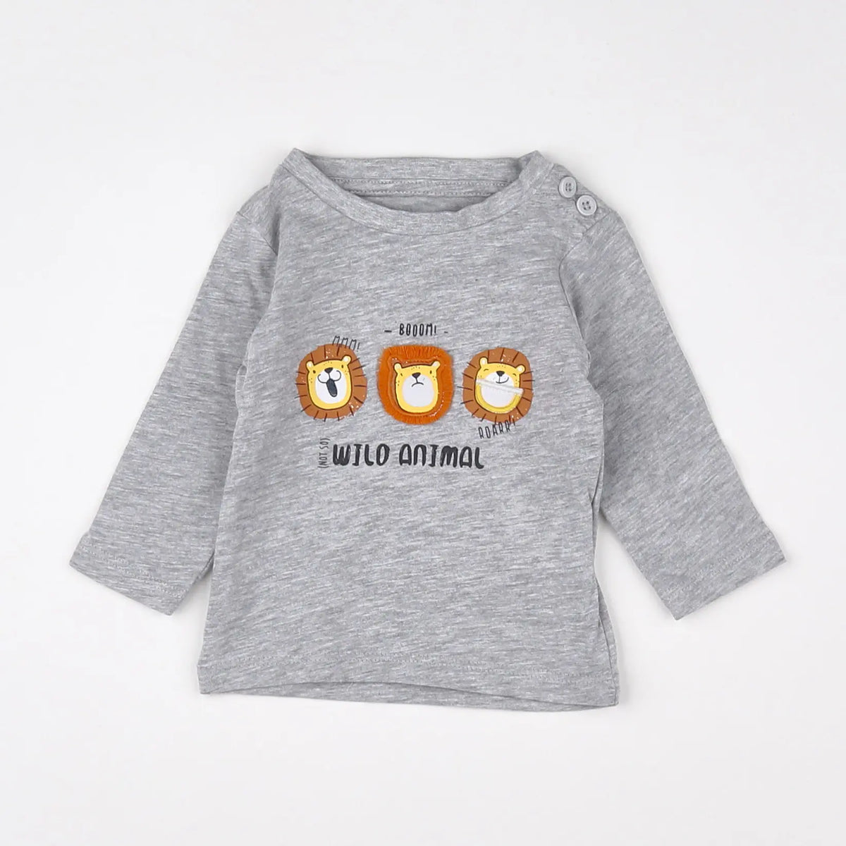 Vertbaudet - tee-shirt gris - 3 mois