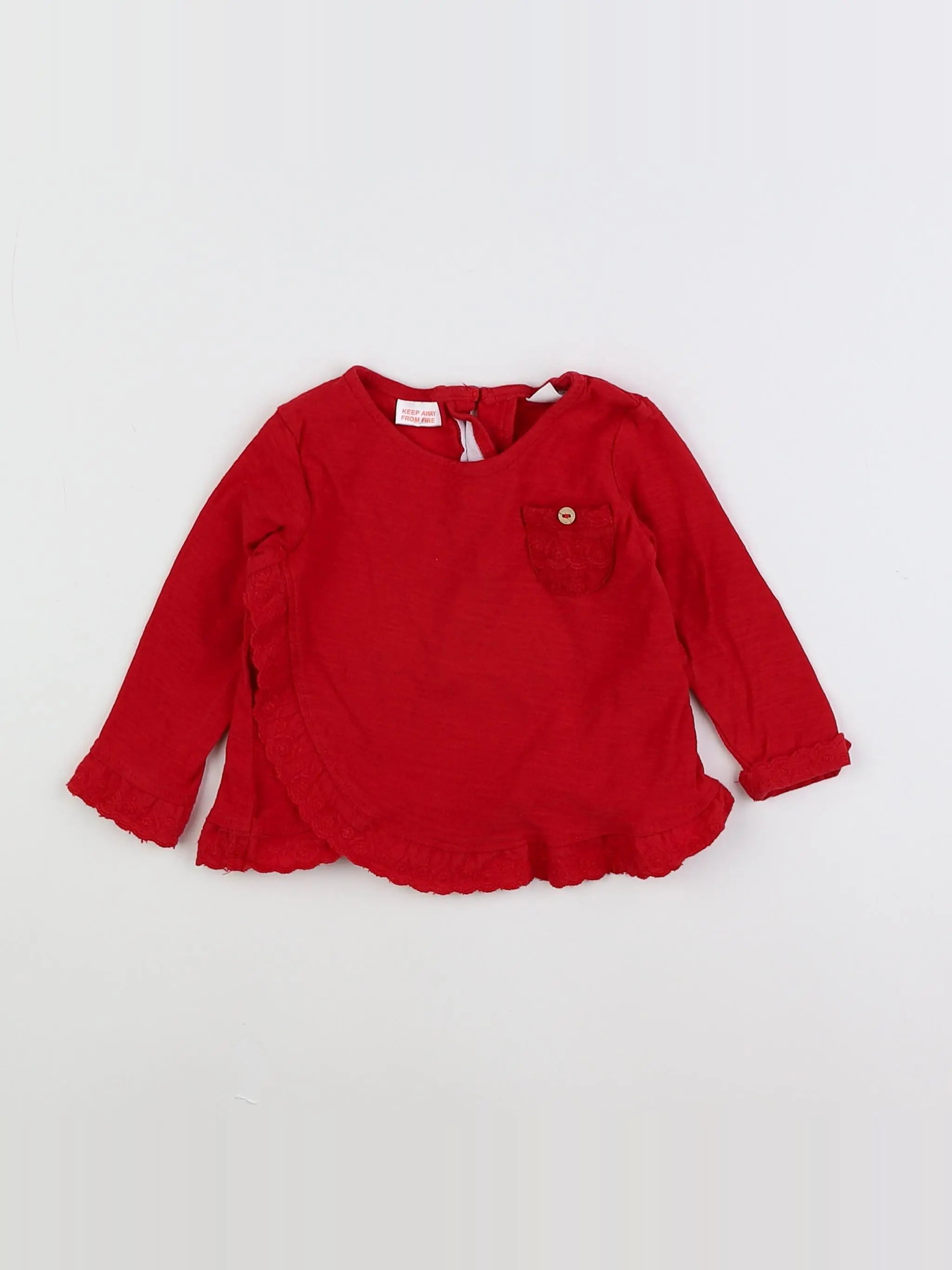 Zara - tee-shirt rouge - 3/6 mois