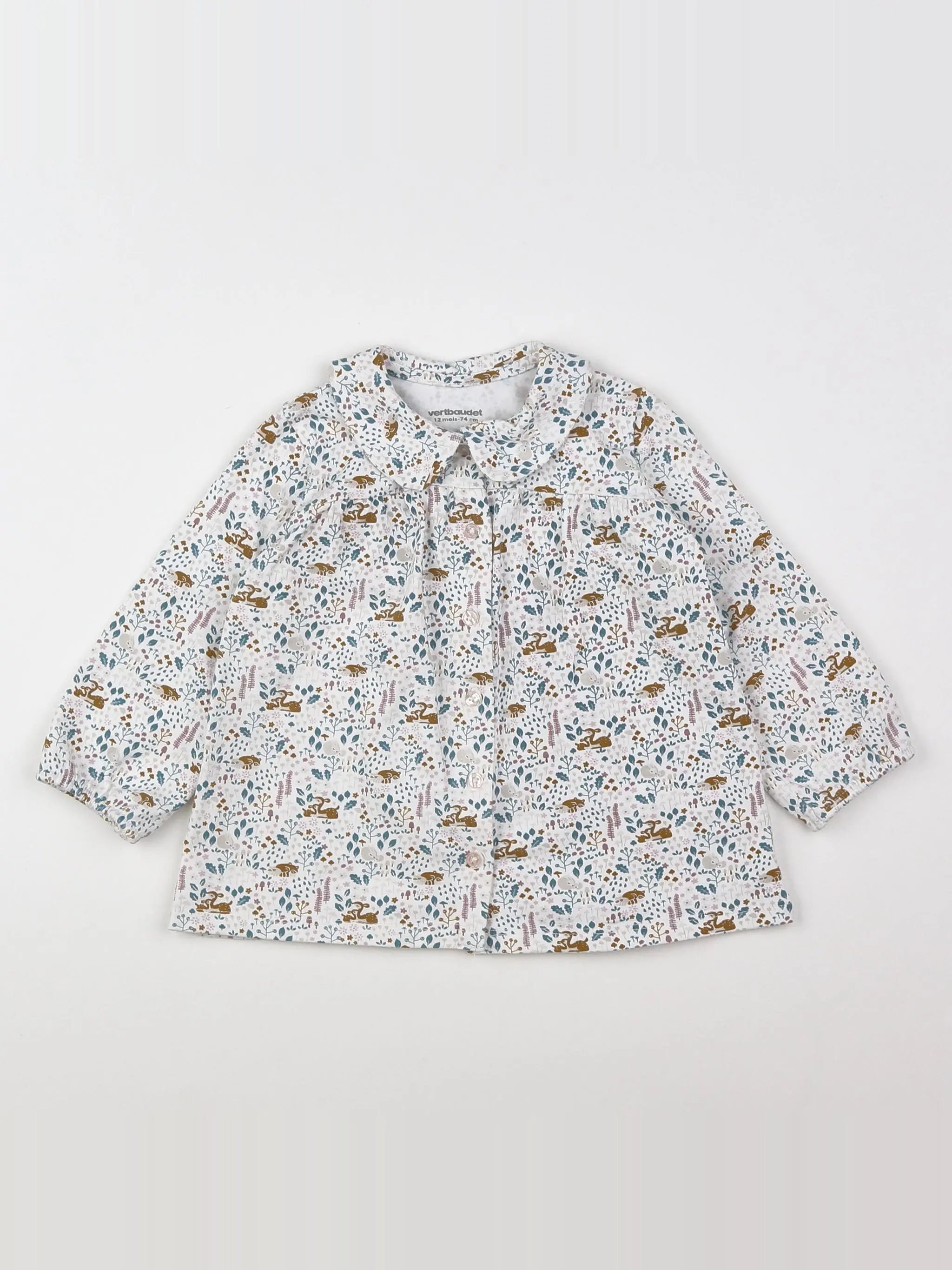 Vertbaudet - blouse multicolore - 12 mois