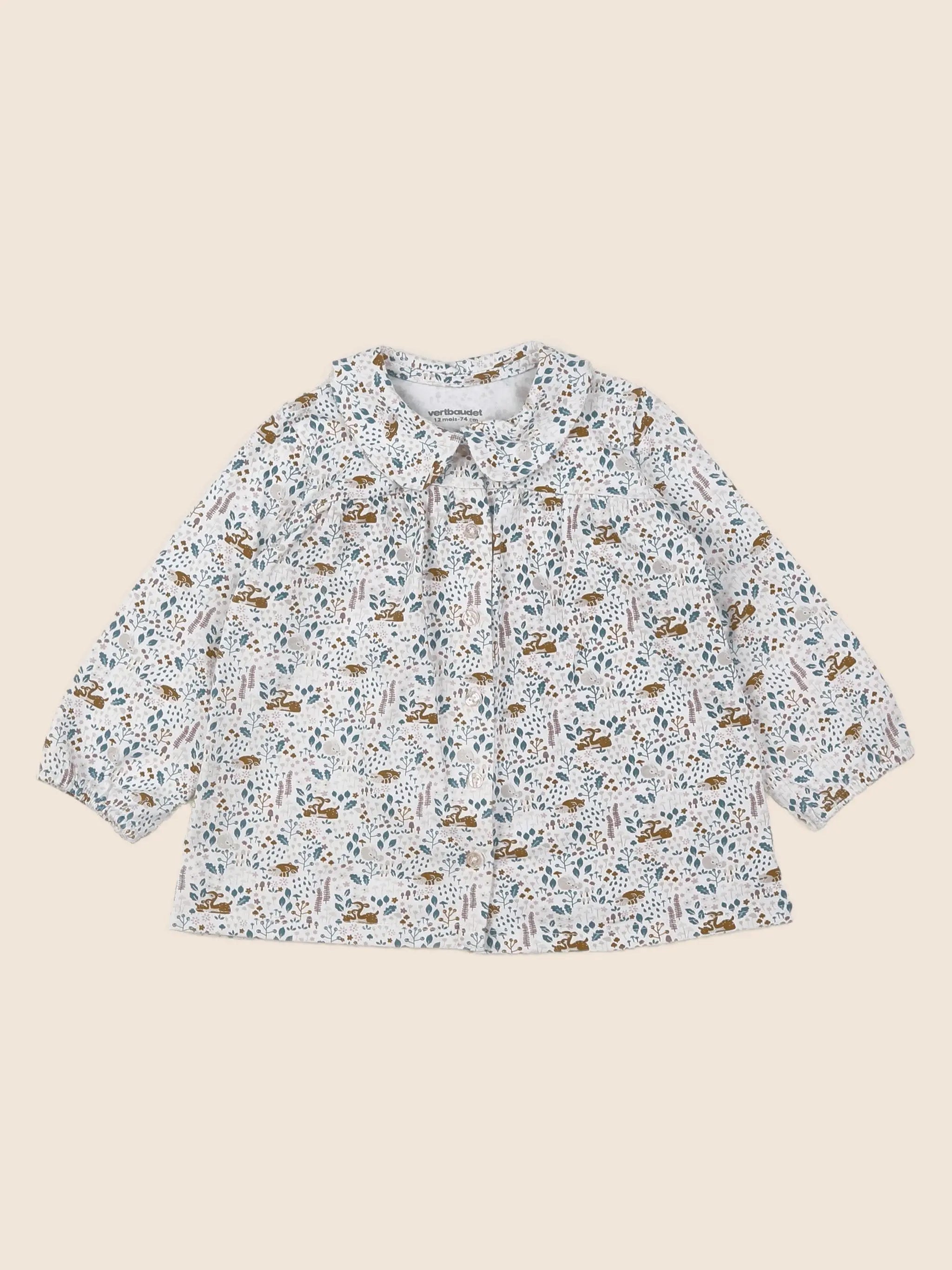 Vertbaudet - blouse multicolore - 12 mois