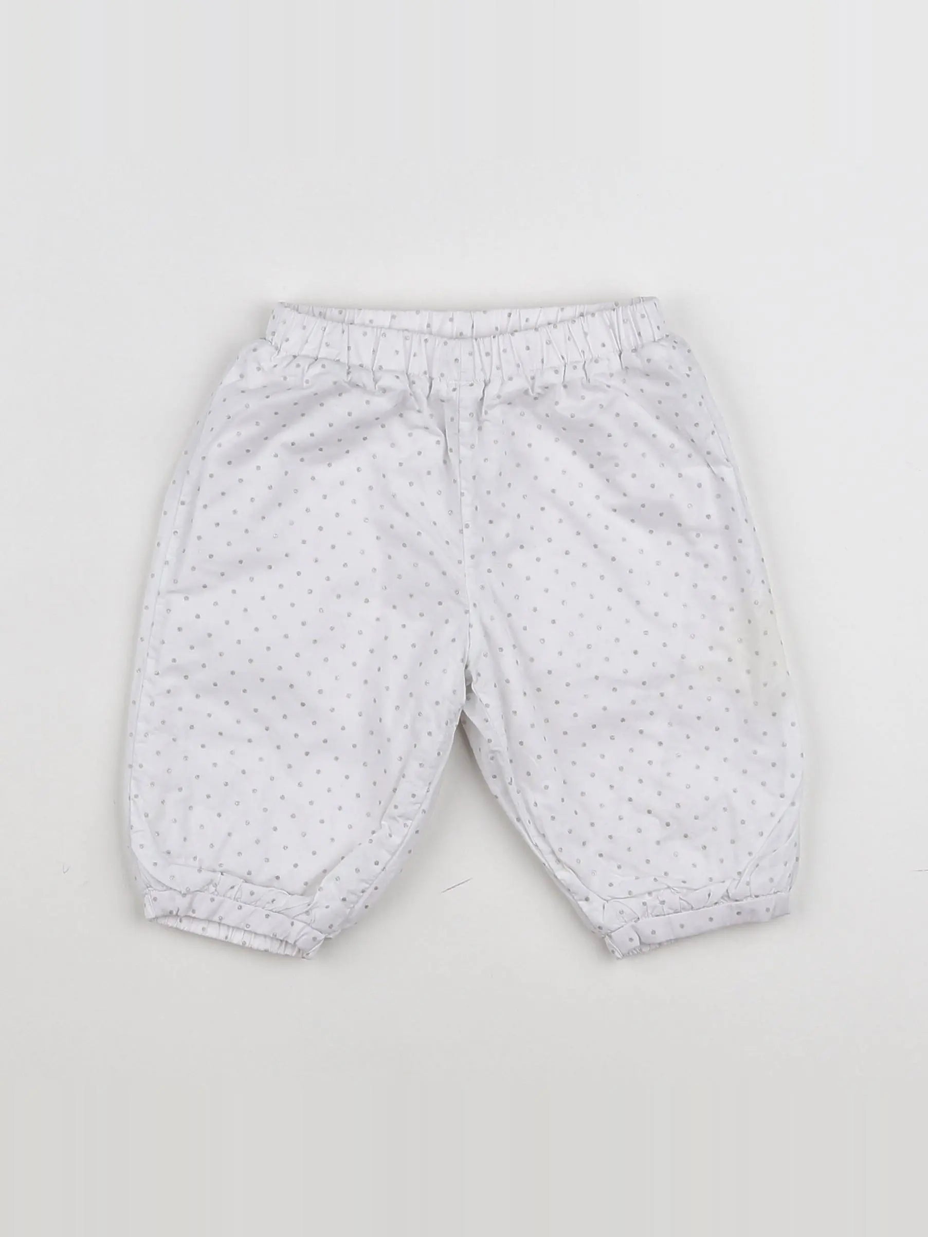 Jacadi - pantalon blanc, argent - 6 mois