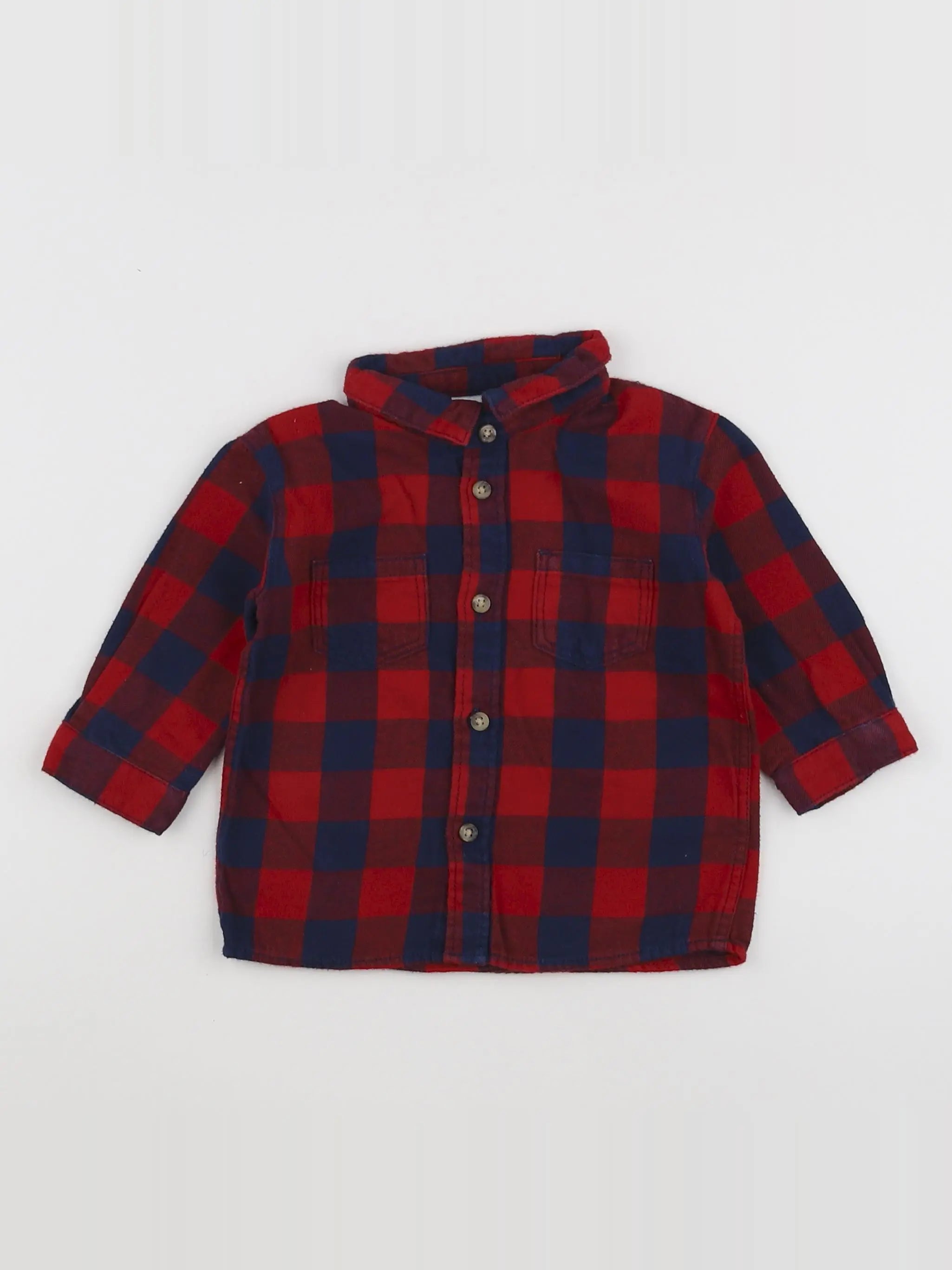 H&M - chemise rouge - 6 mois