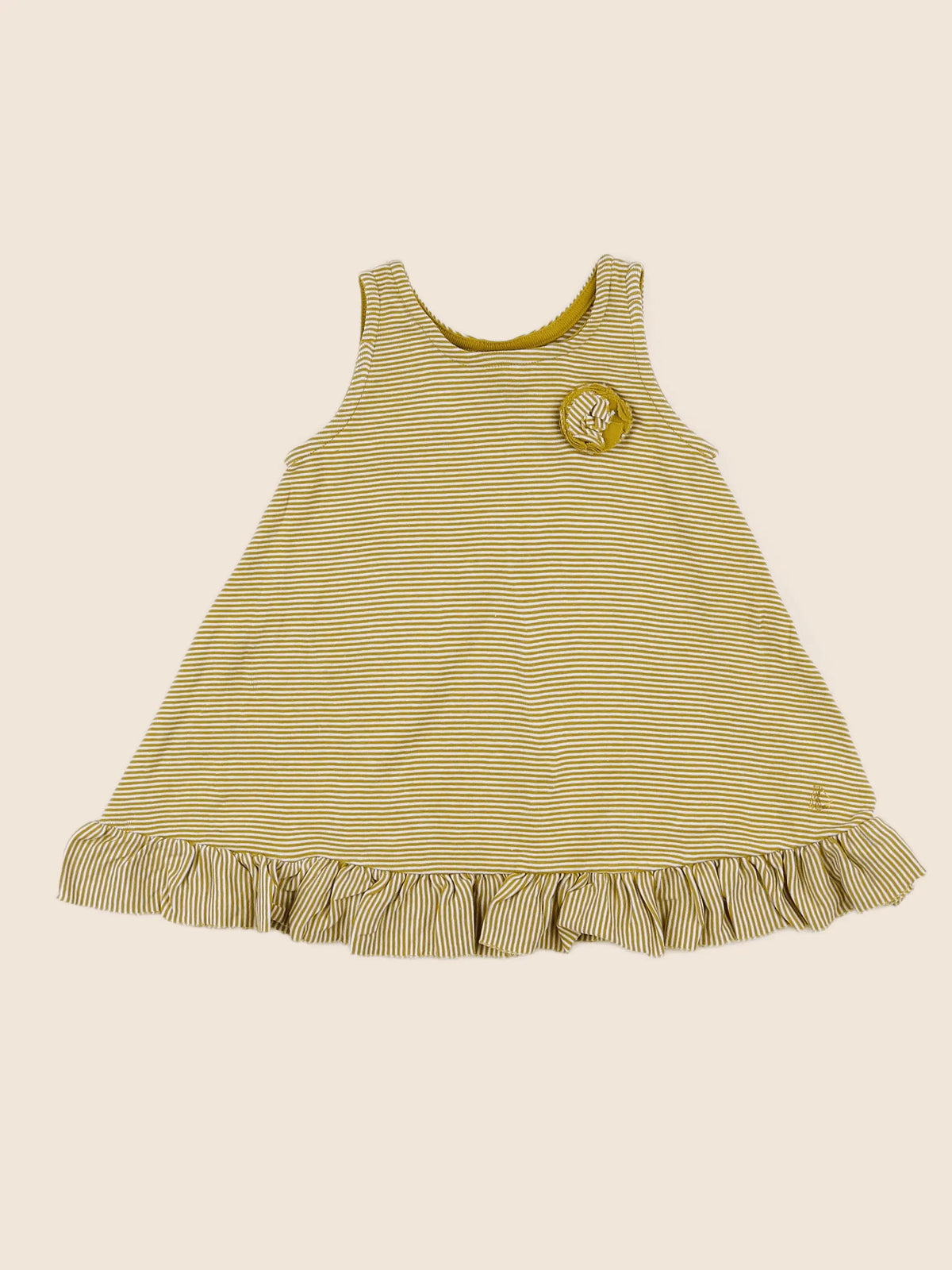 Petit Bateau - robe jaune - 12 mois