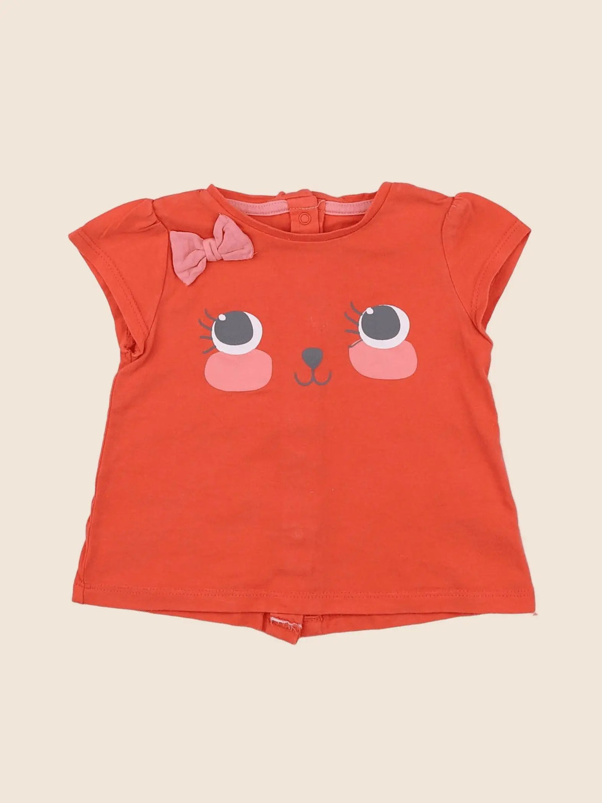 Vertbaudet - tee-shirt rouge - 6 mois