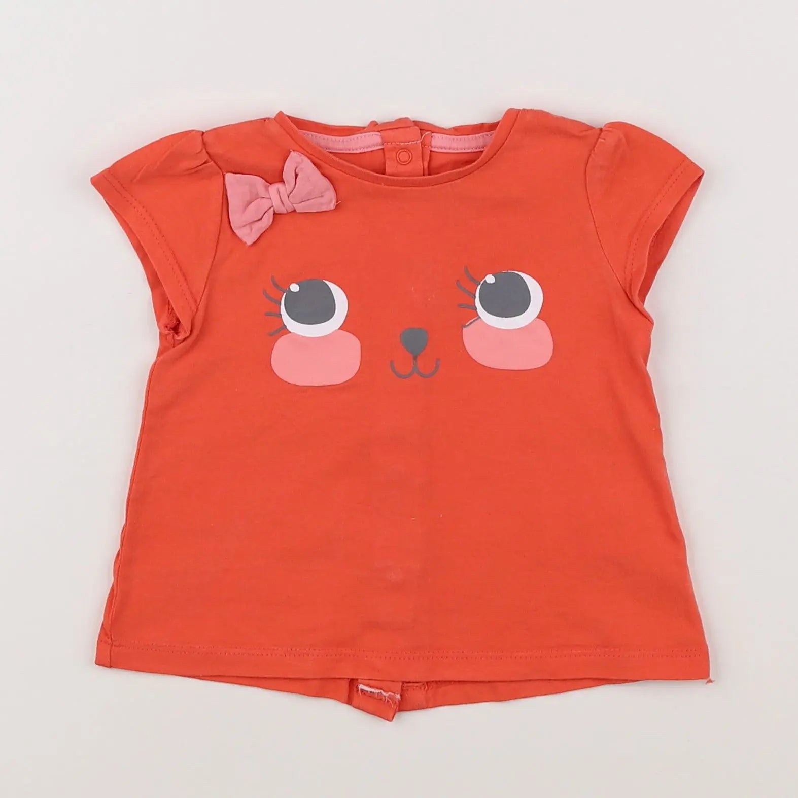 Vertbaudet - tee-shirt rouge - 6 mois