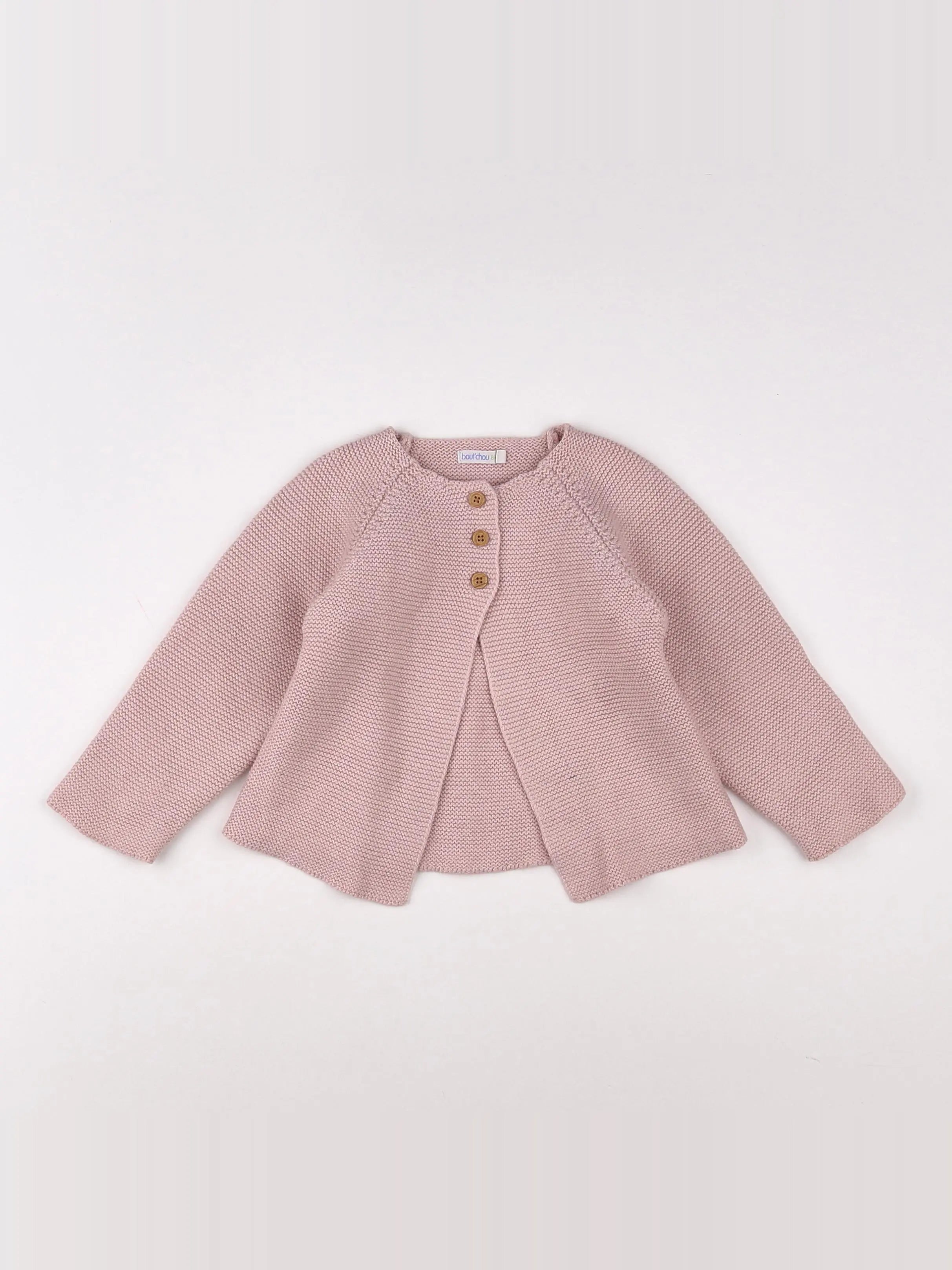 Boutchou - gilet rose - 12 mois
