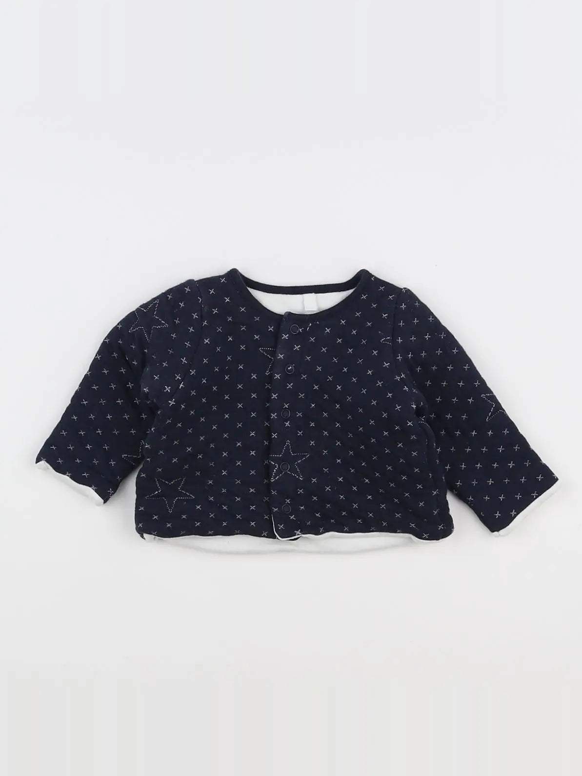 Petit Bateau - sweat bleu - 3 mois