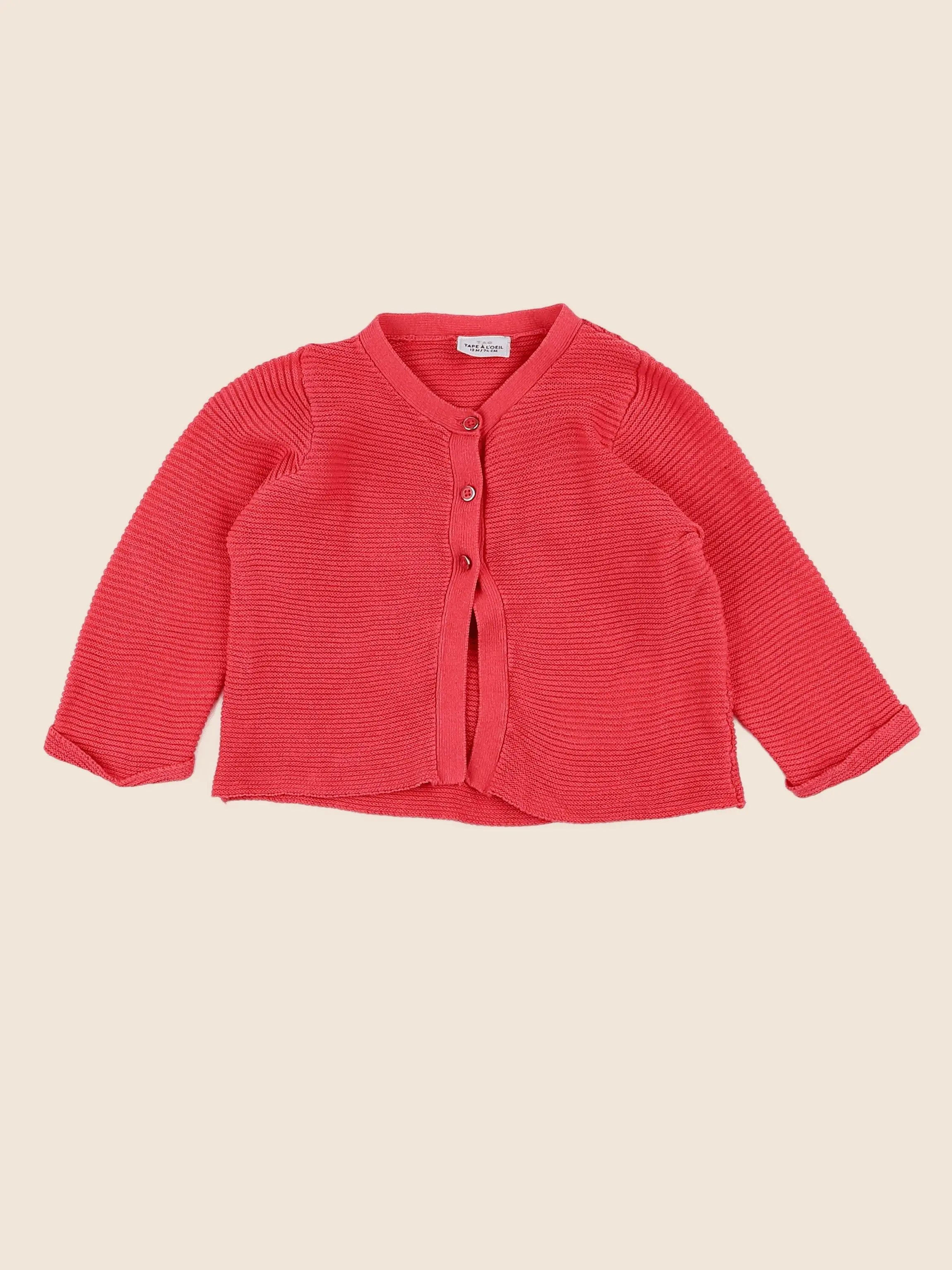 Tape à l'oeil - gilet rose - 12 mois
