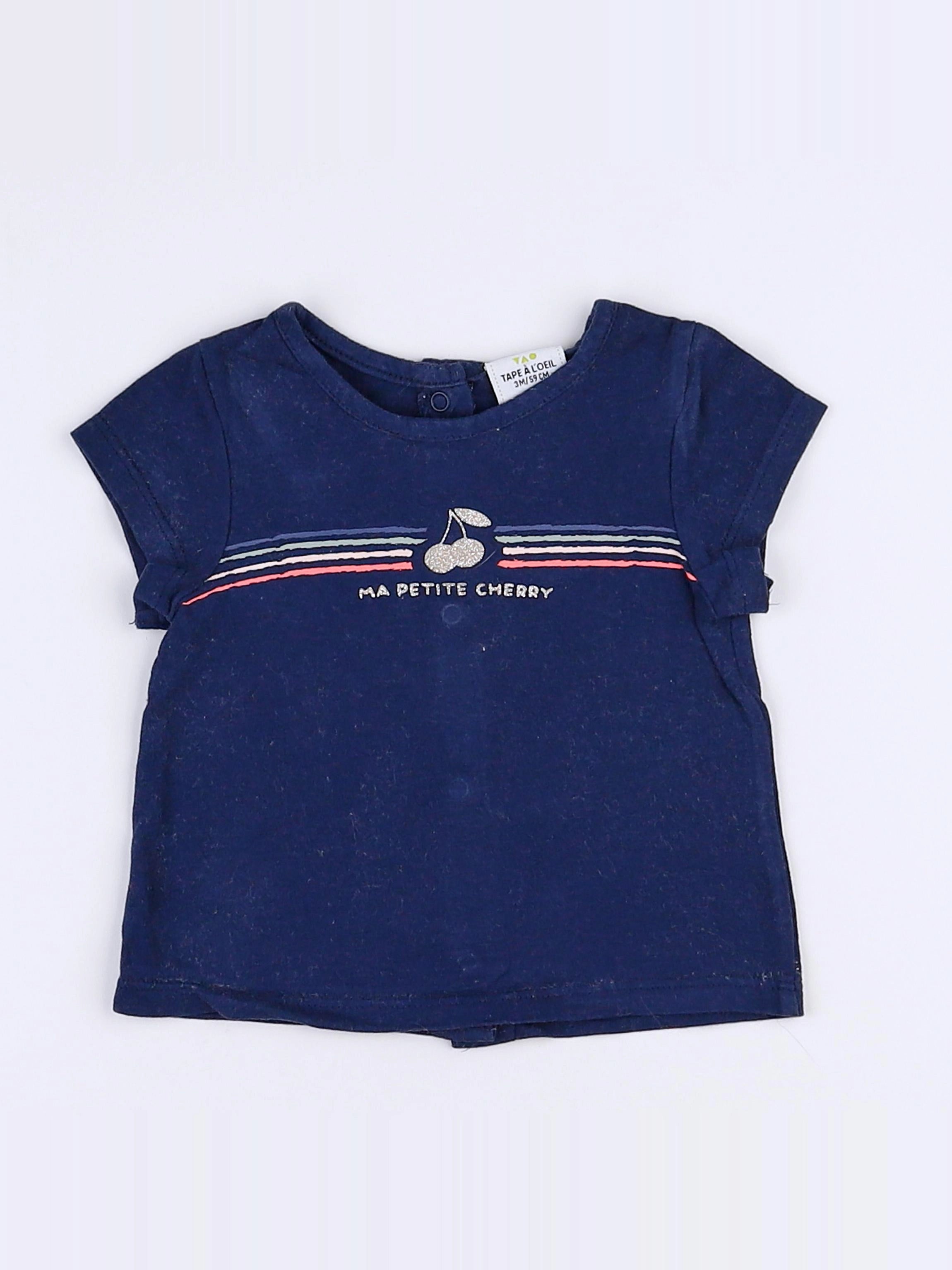 Tape à l'oeil - tee-shirt bleu - 3 mois