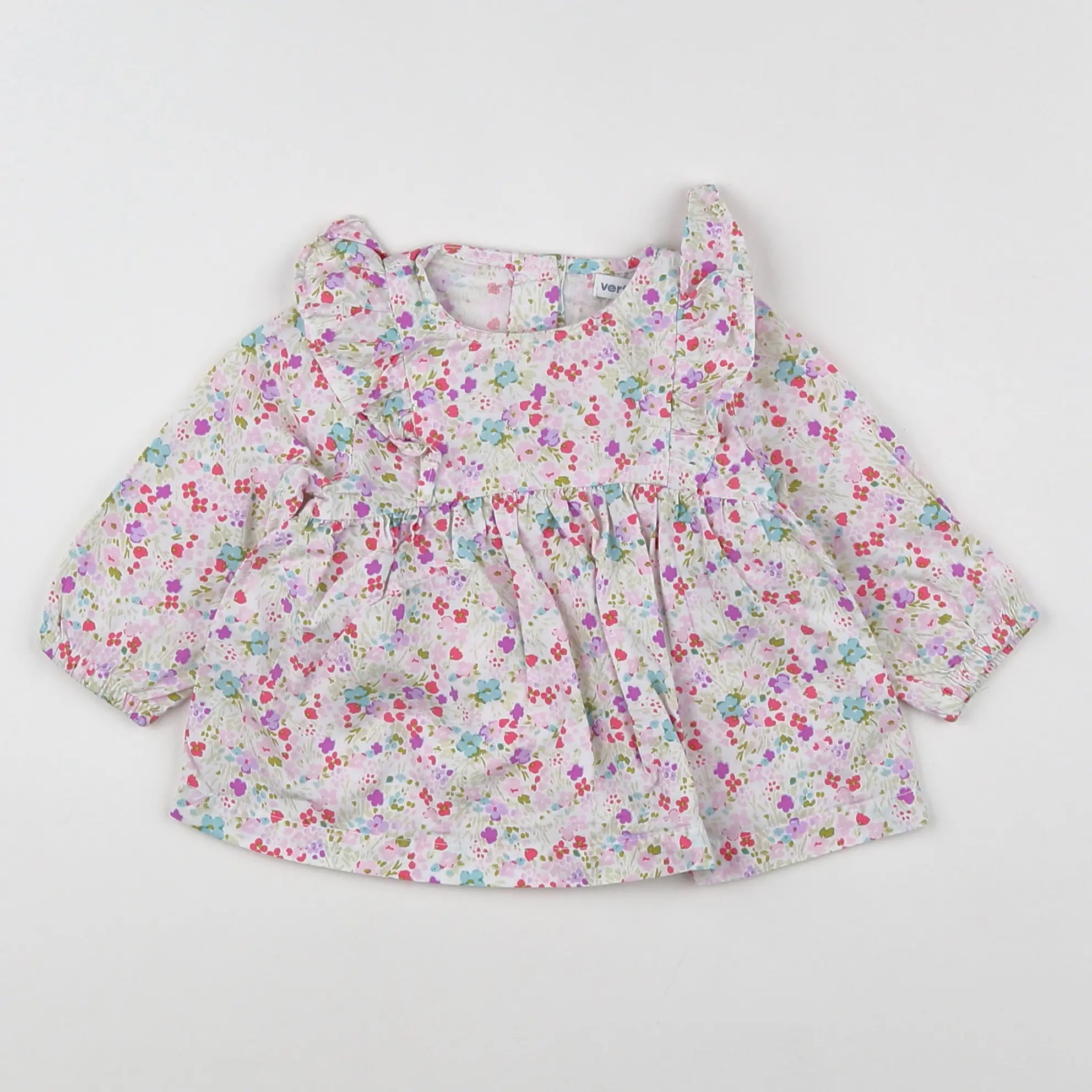 Vertbaudet - blouse multicolore - 6 mois