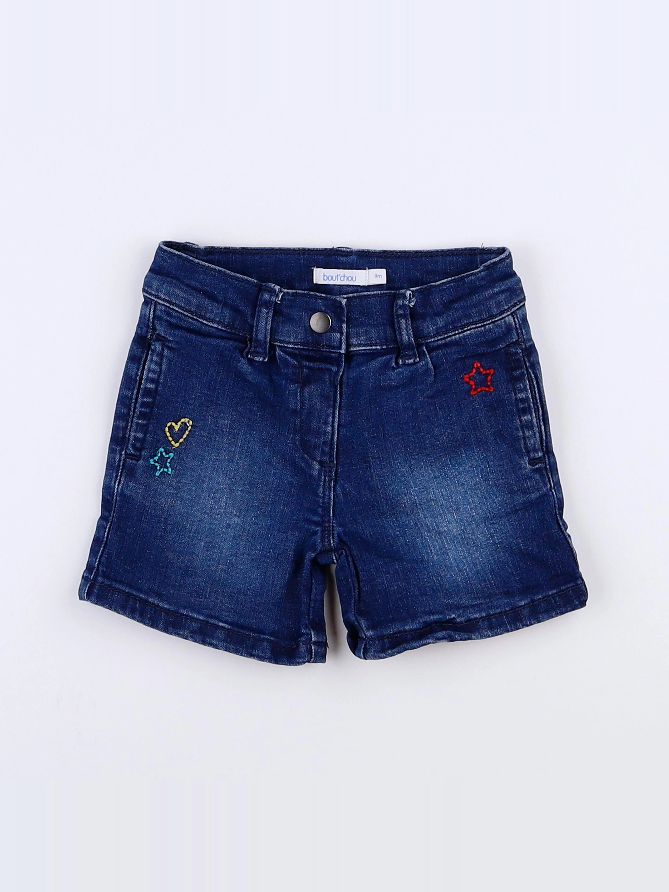 Boutchou - short bleu - 9 mois