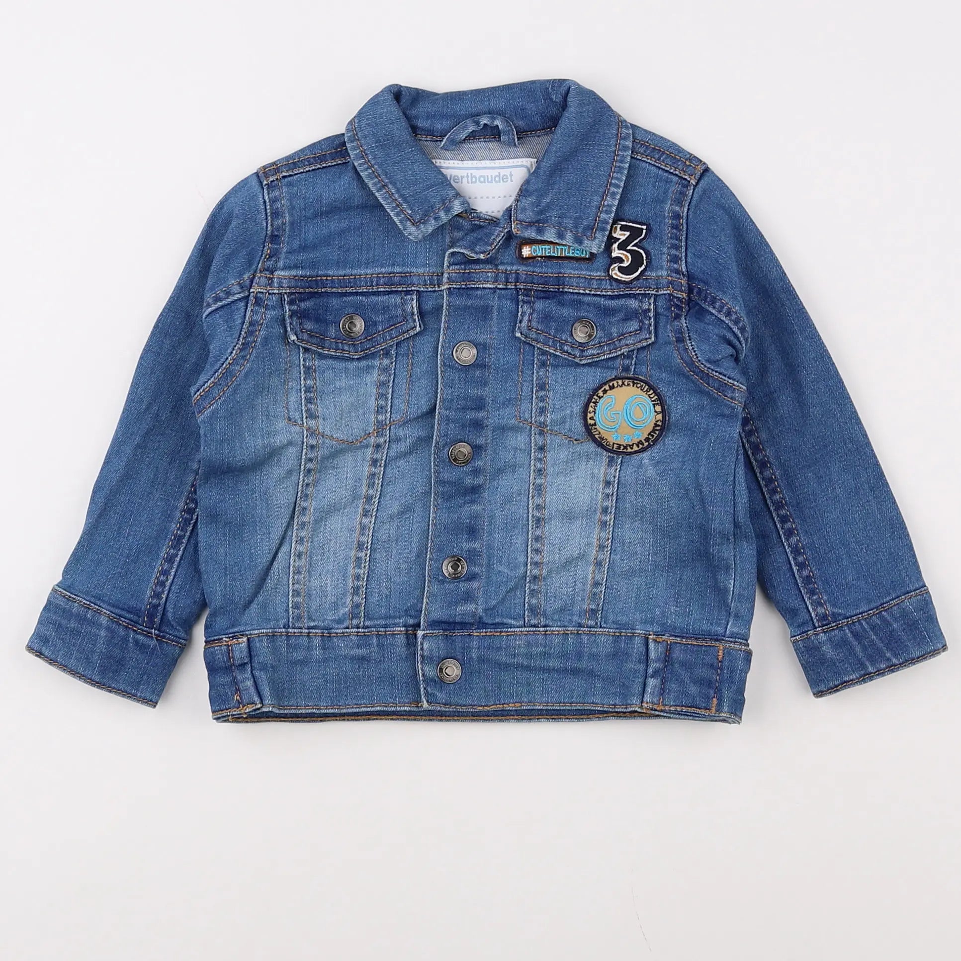 Vertbaudet - veste bleu - 18 mois