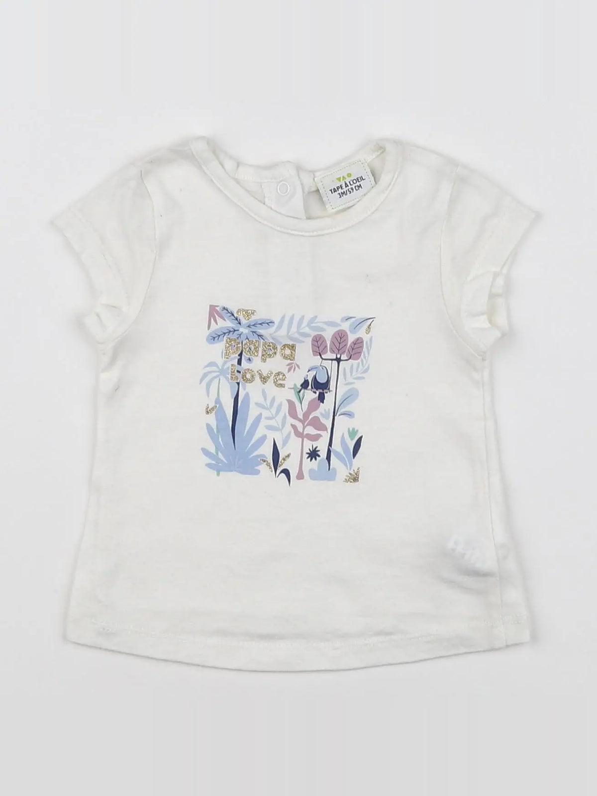 Tape à l'oeil - tee-shirt blanc - 3 mois