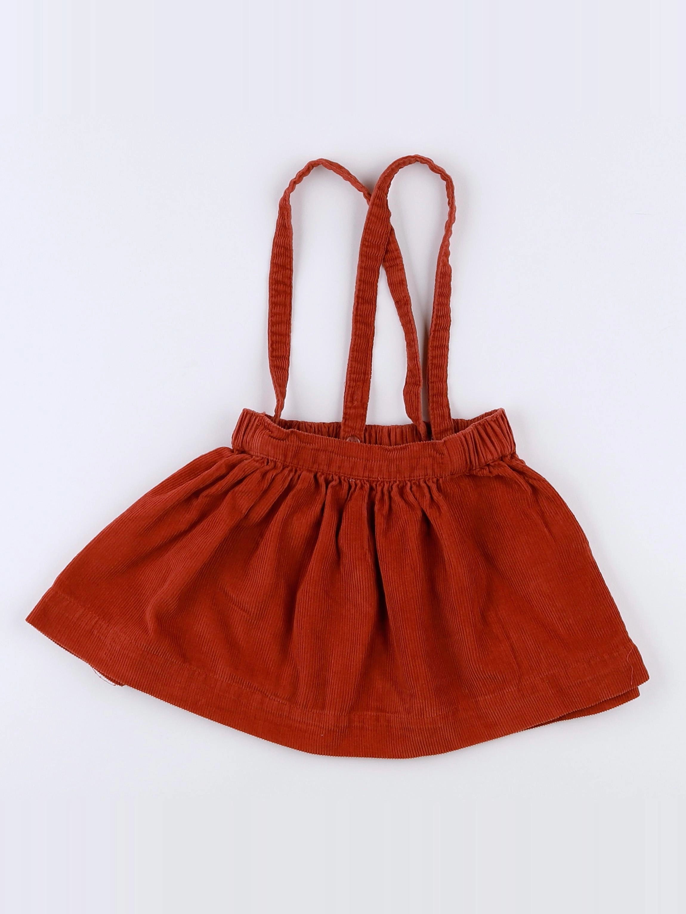 Vertbaudet - jupe orange - 12 mois