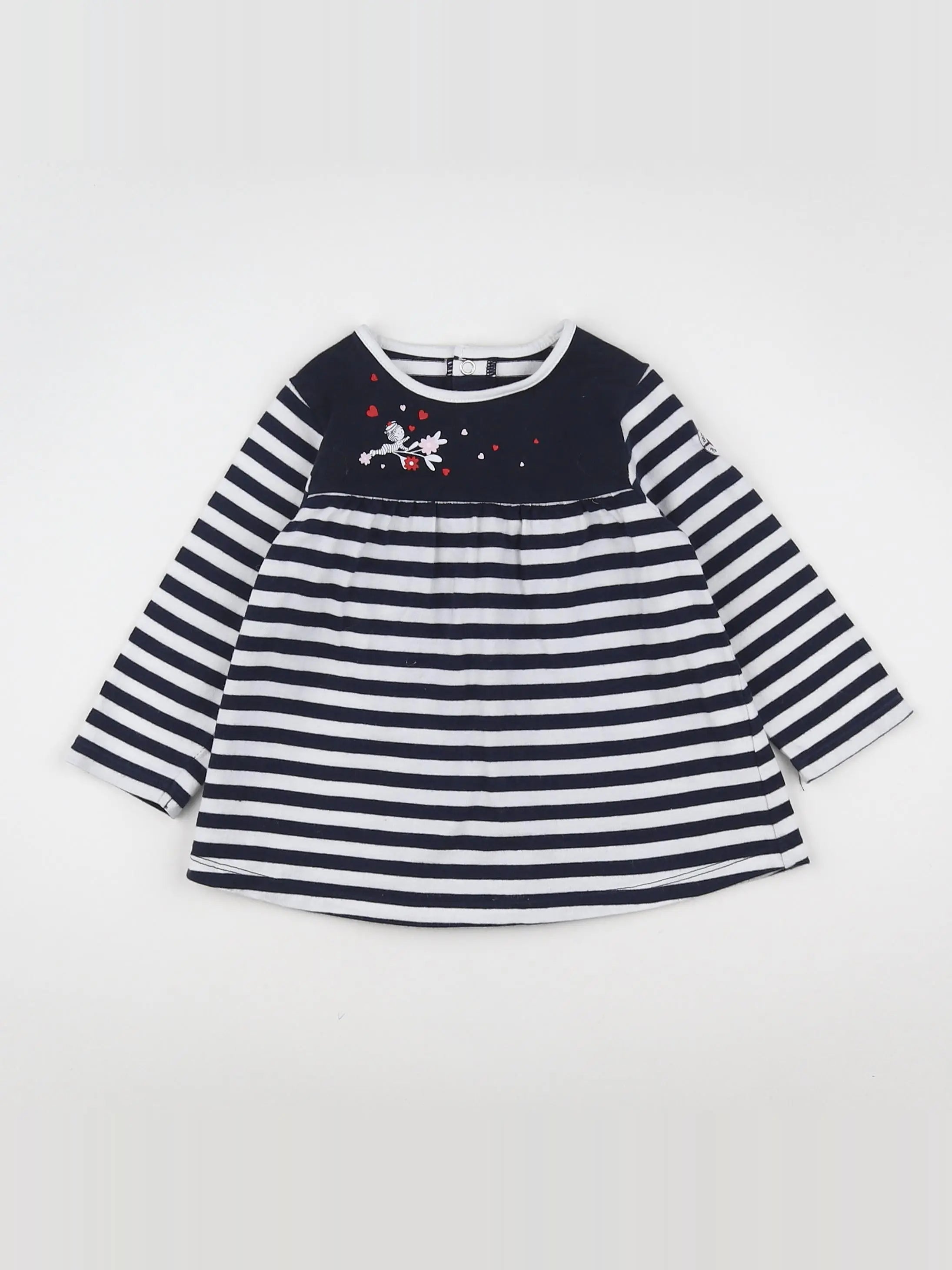 Terre de marins - tee-shirt blanc, bleu - 12 mois
