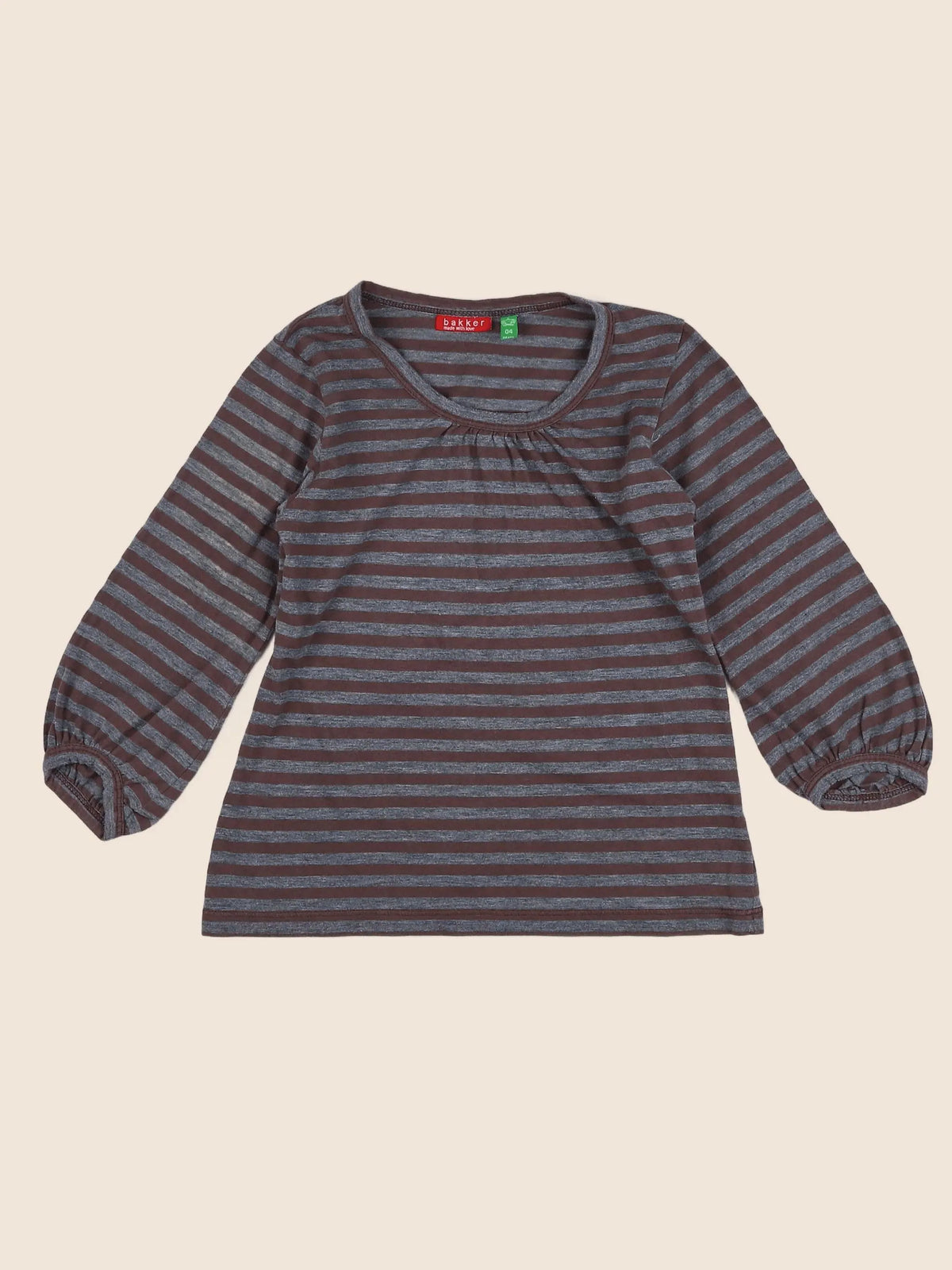 Bakker Made With Love - tee-shirt Gris,Marron - 4 ans