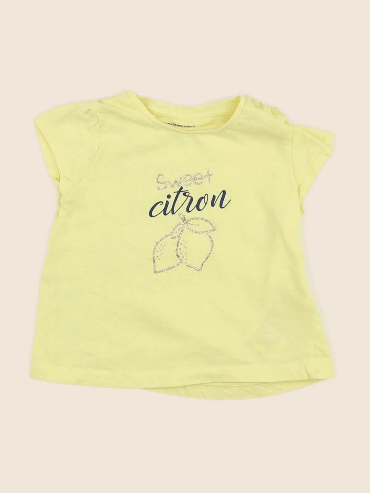 Vertbaudet - tee-shirt jaune - 9 mois