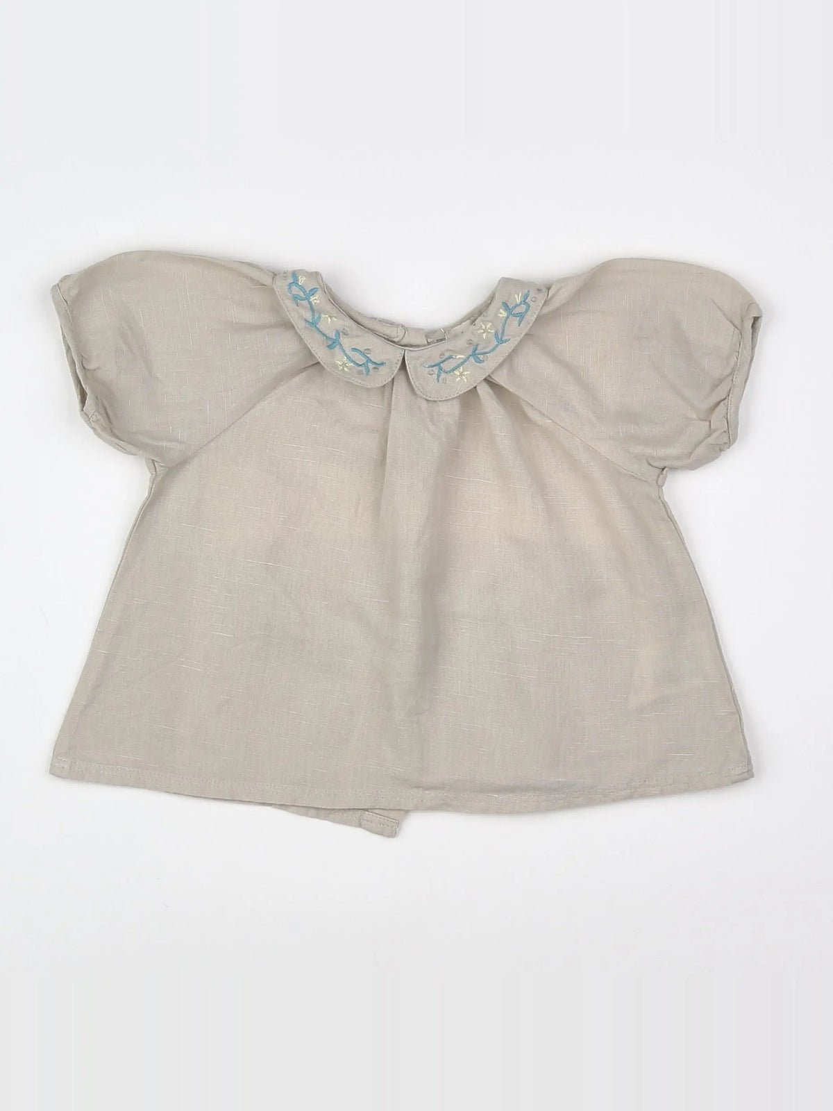 Bonnet à Pompon - blouse beige - 12 mois