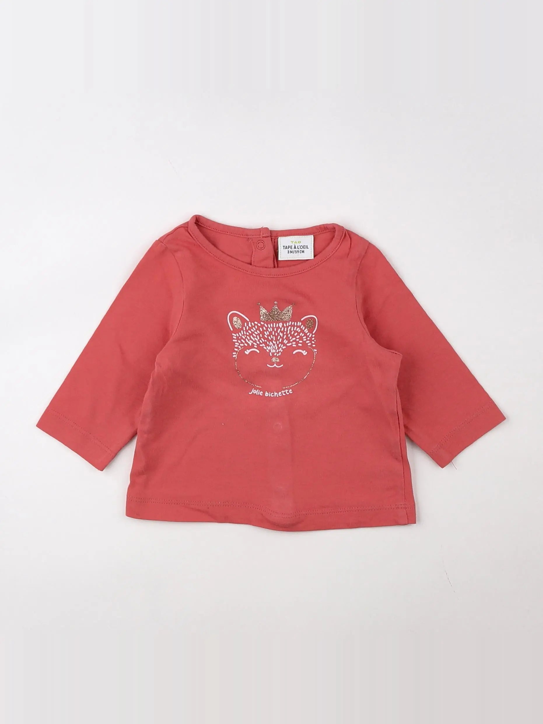 Tape à l'oeil - tee-shirt orange - 3 mois