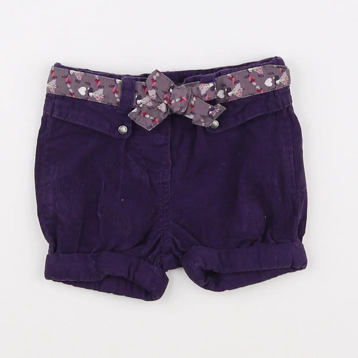 Vertbaudet - short violet - 9 mois