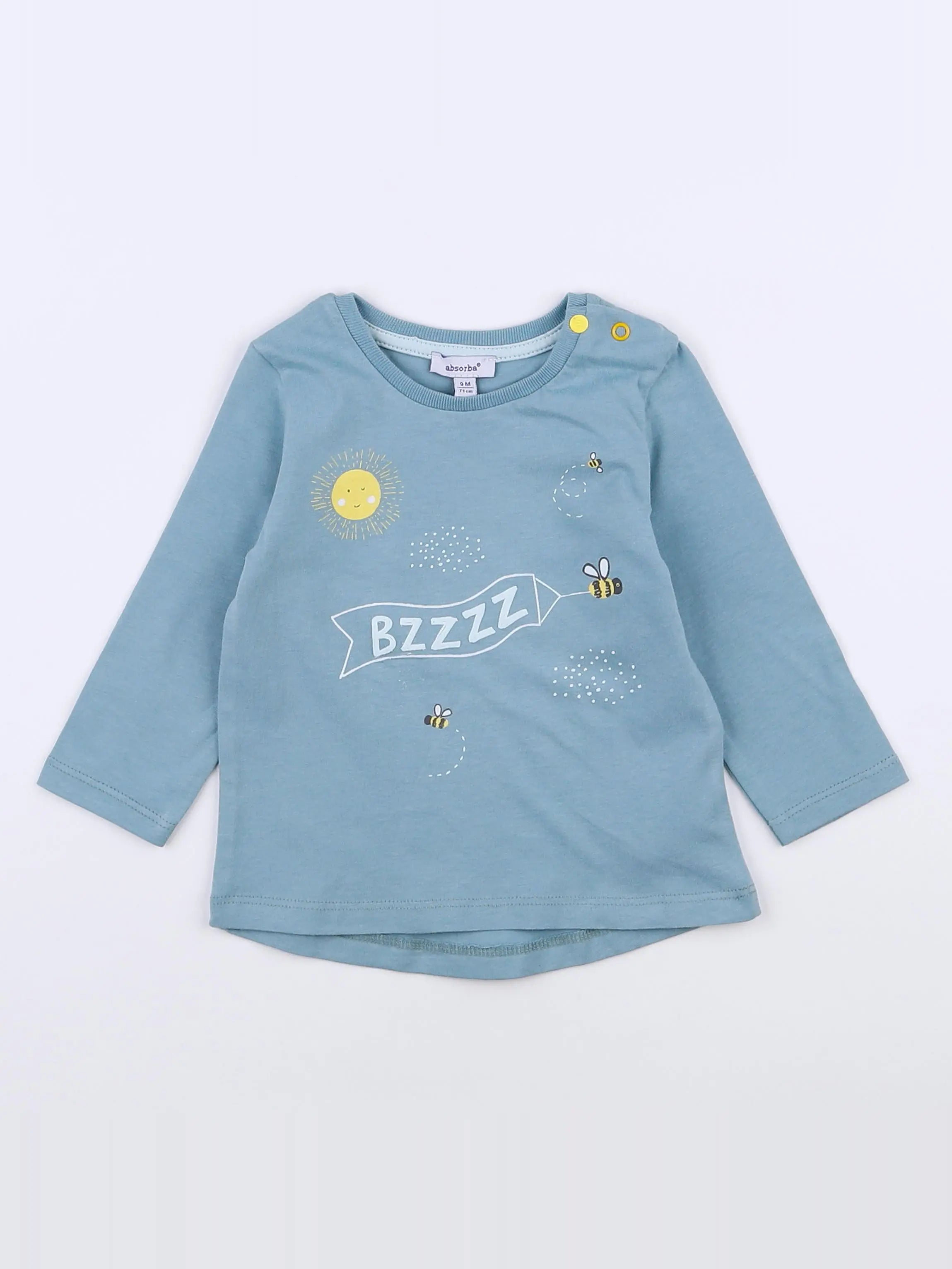 Absorba - tee-shirt bleu - 9 mois