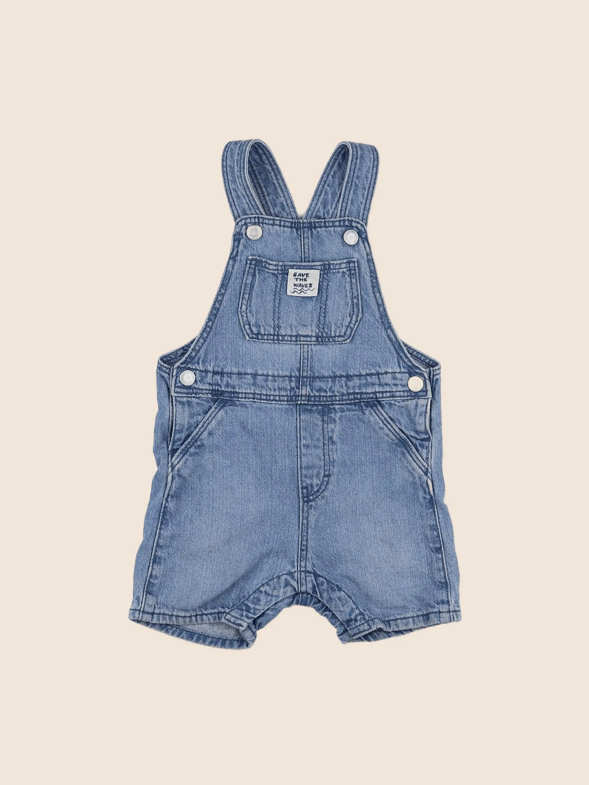 H&M - salopette bleu - 9/12 mois