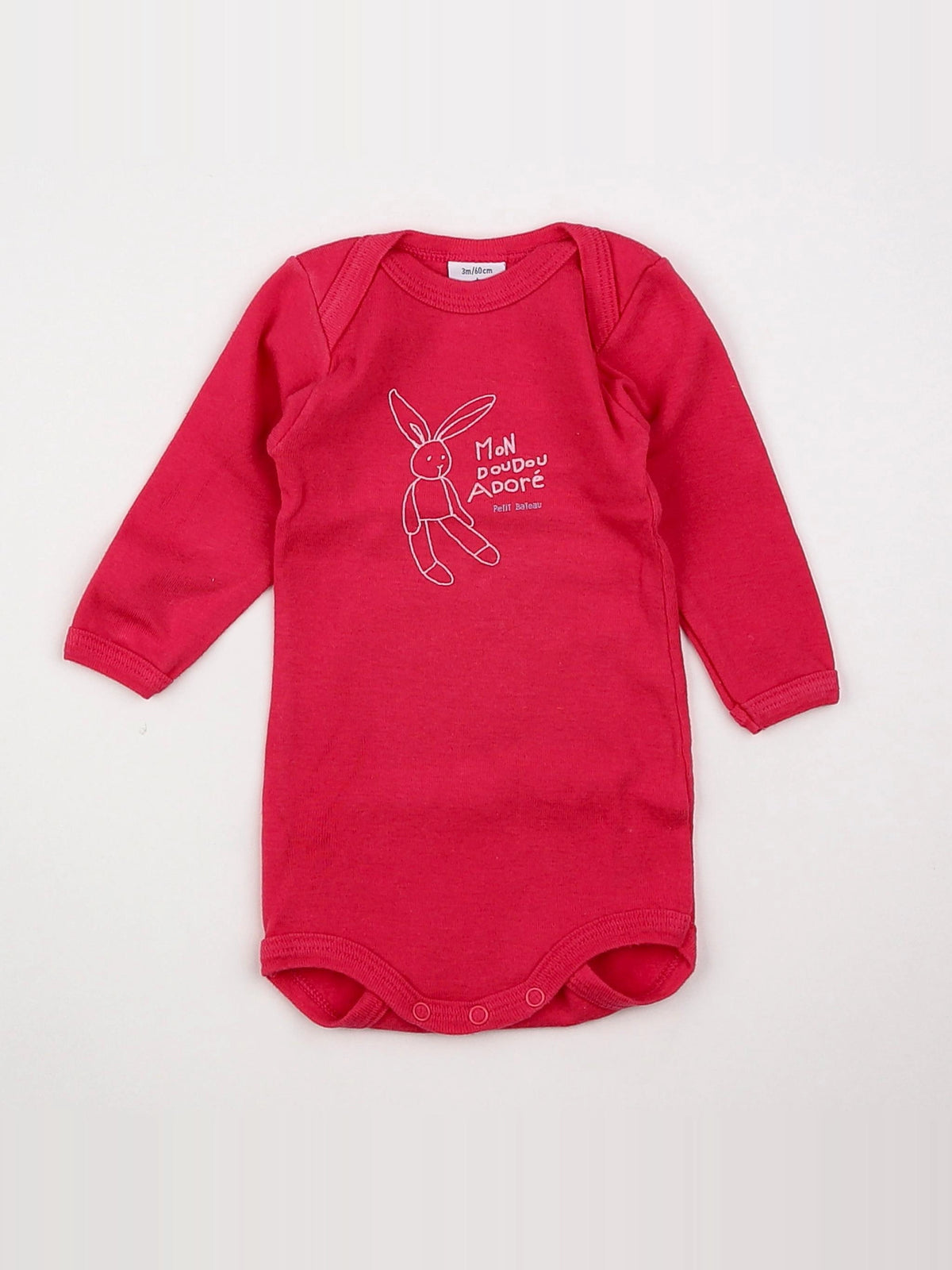 Petit Bateau - body rose - 3 mois