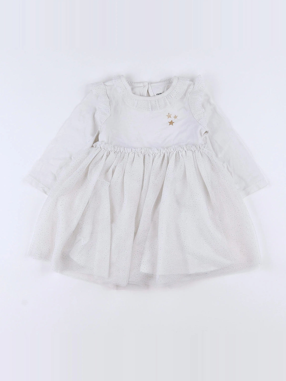 Vertbaudet - robe blanc - 12 mois