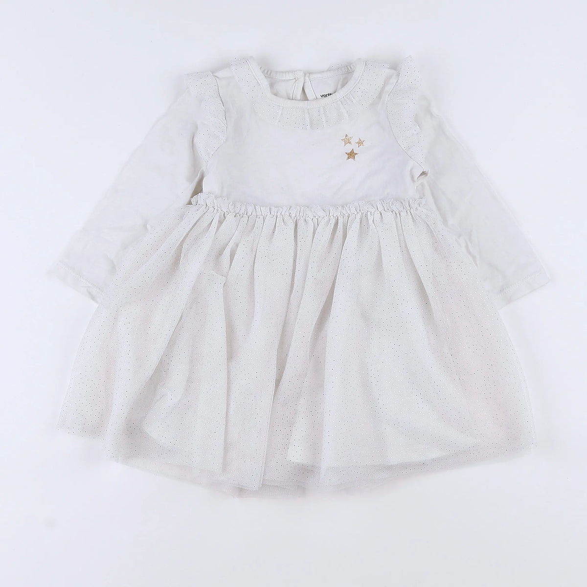 Vertbaudet - robe blanc - 12 mois