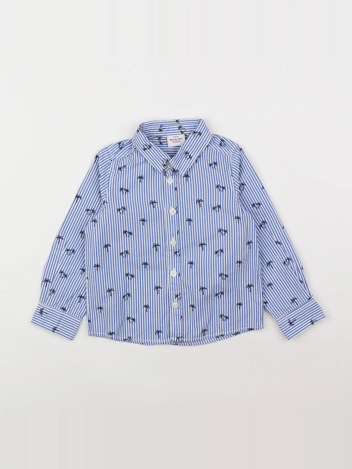 Tape à l'oeil - chemise bleu, blanc - 2 ans