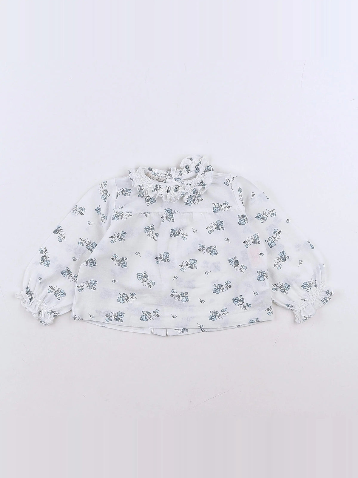 Gocco - blouse blanc, bleu - 9/12 mois
