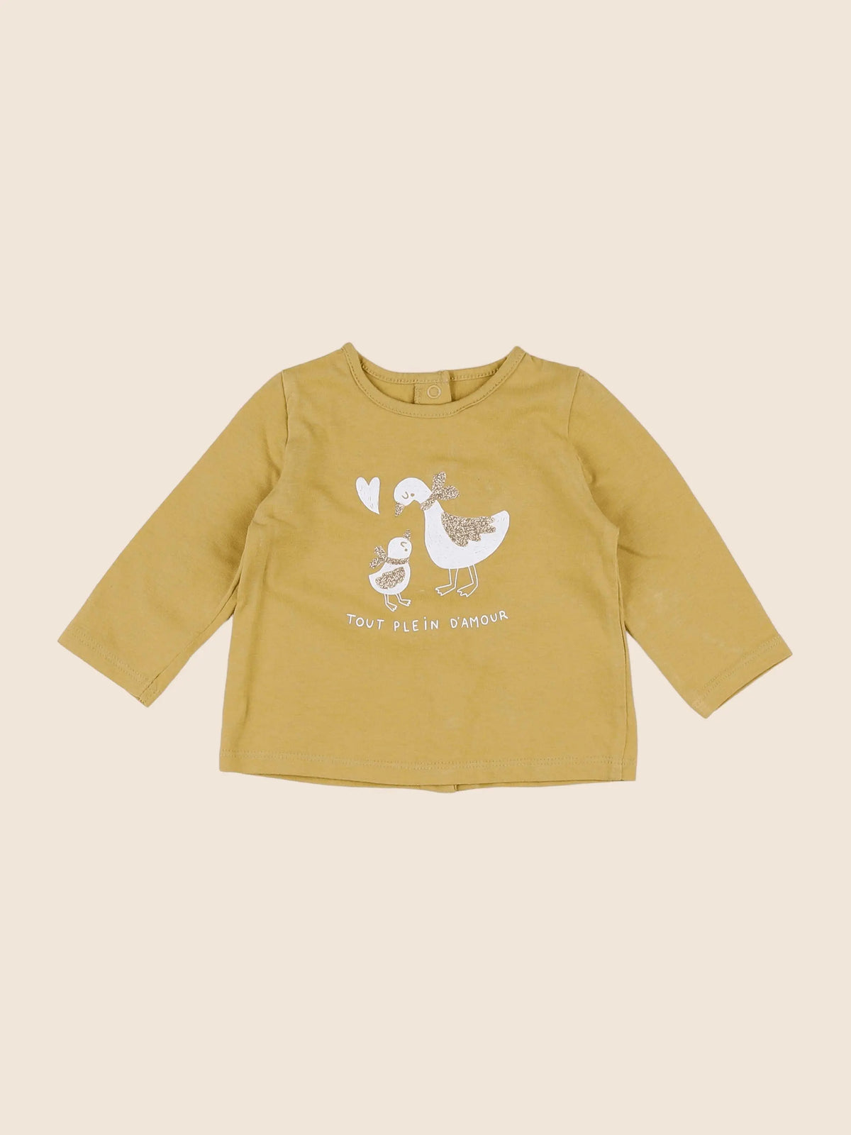 Vertbaudet - tee-shirt jaune - 3 mois