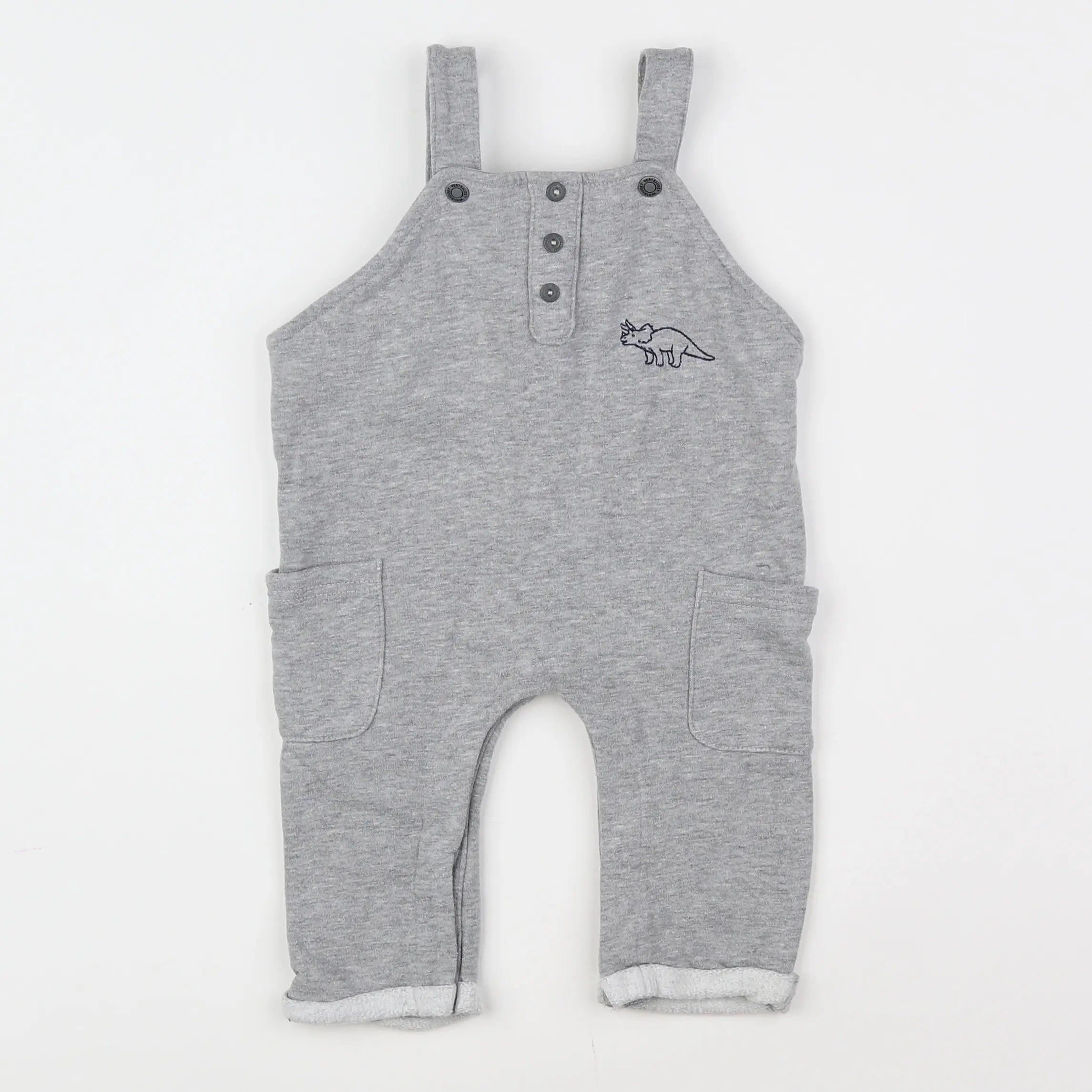 Vertbaudet - salopette gris - 12 mois