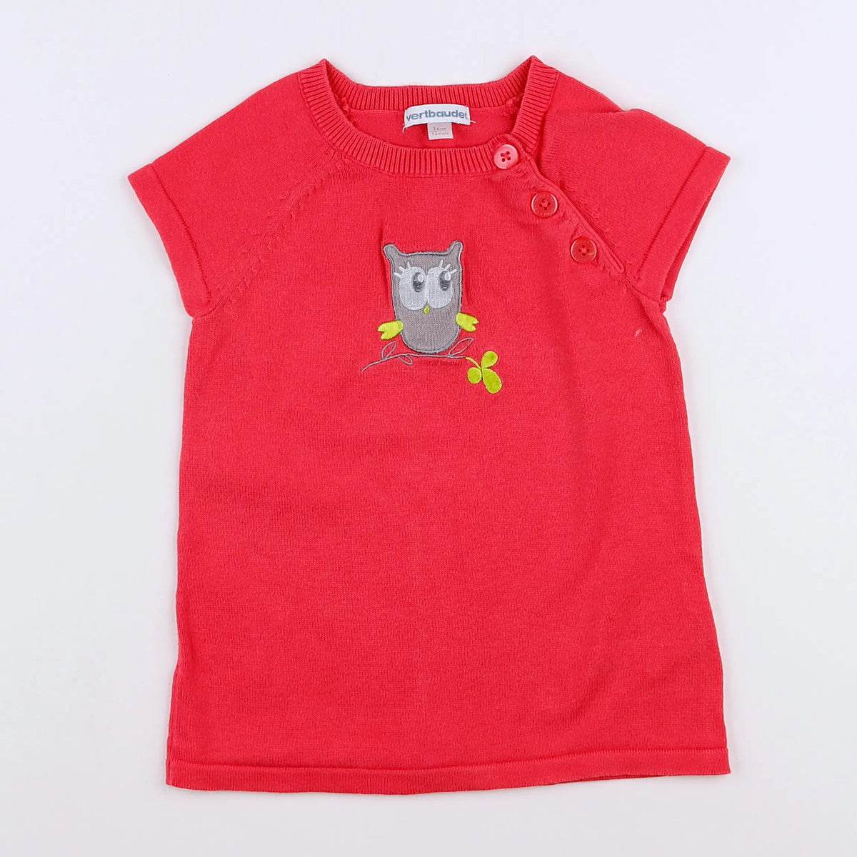 Vertbaudet - robe rose - 12 mois