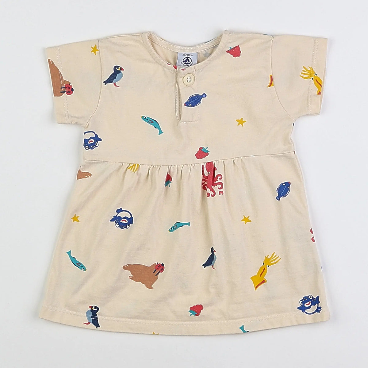 Petit Bateau - robe multicolore - 3 mois