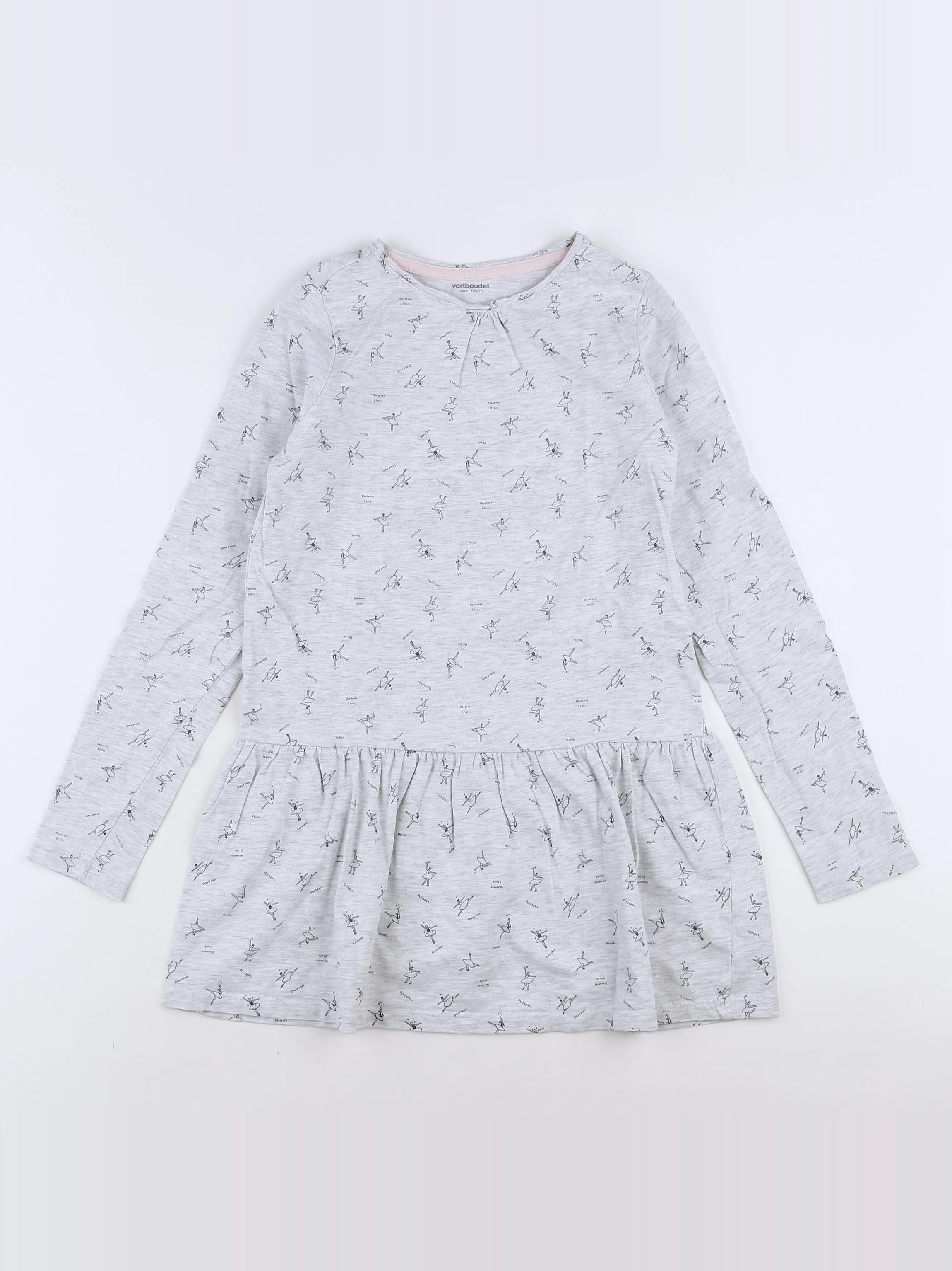 Vertbaudet - robe gris - 12 ans