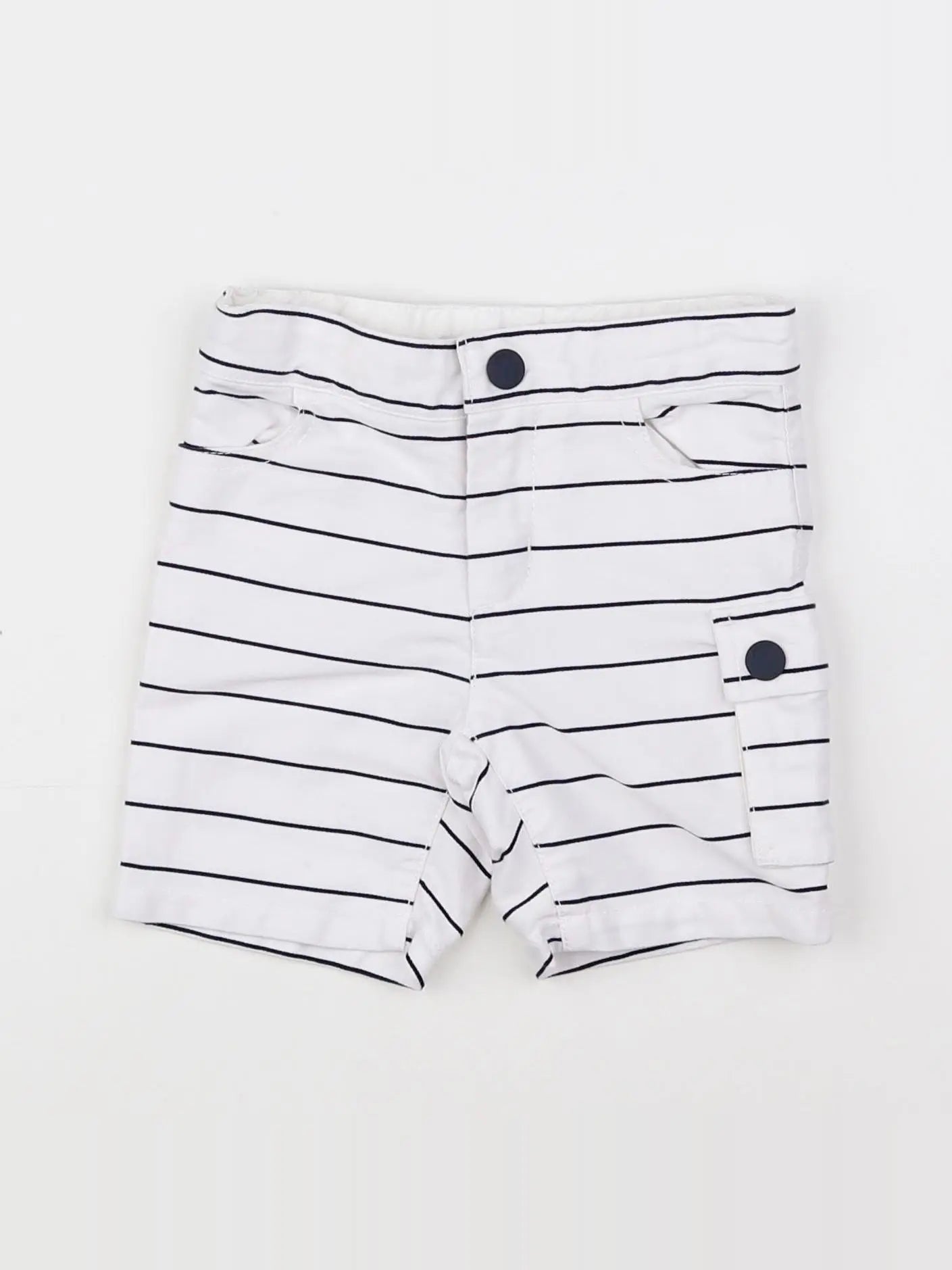 Jacadi - short blanc, bleu - 12 mois