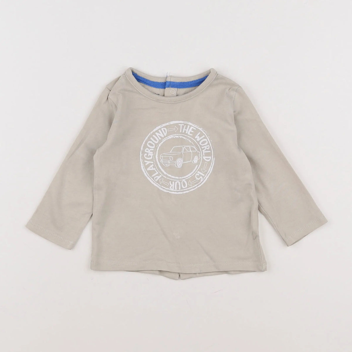 Vertbaudet - tee-shirt beige - 9 mois