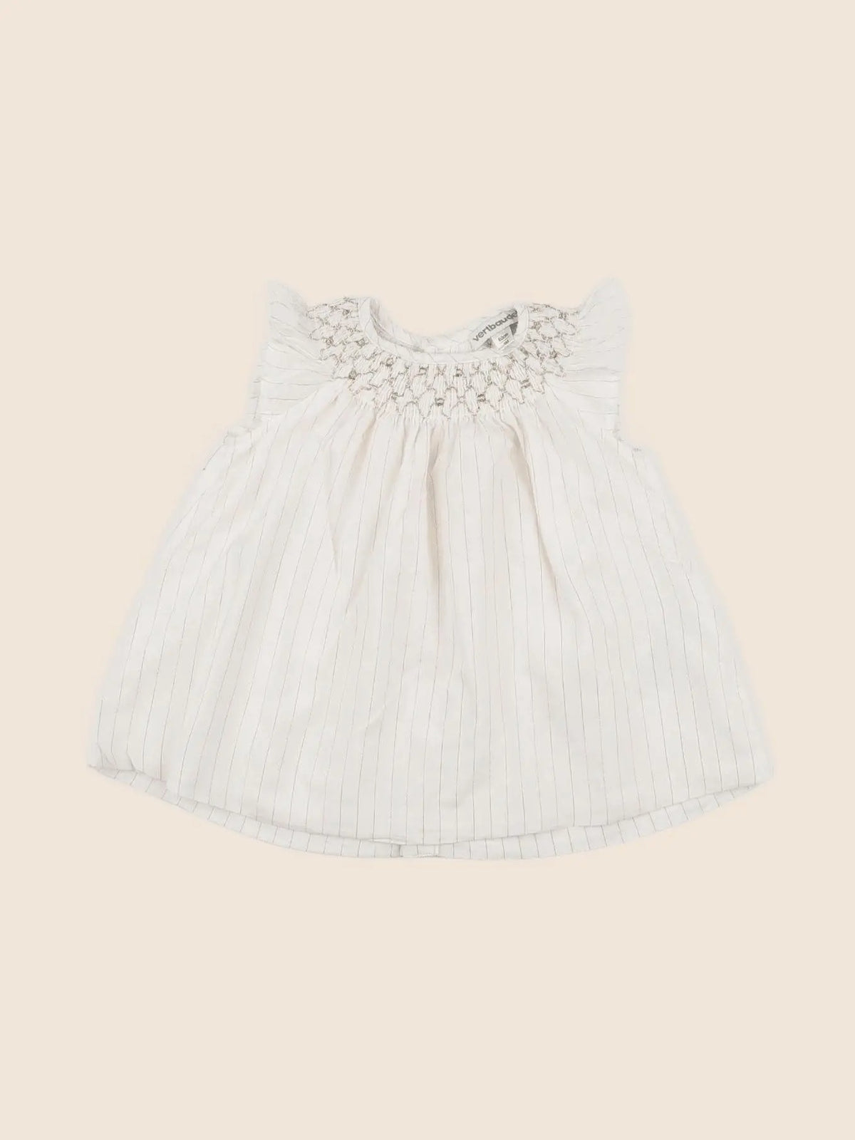 Vertbaudet - robe beige, or - 3 mois