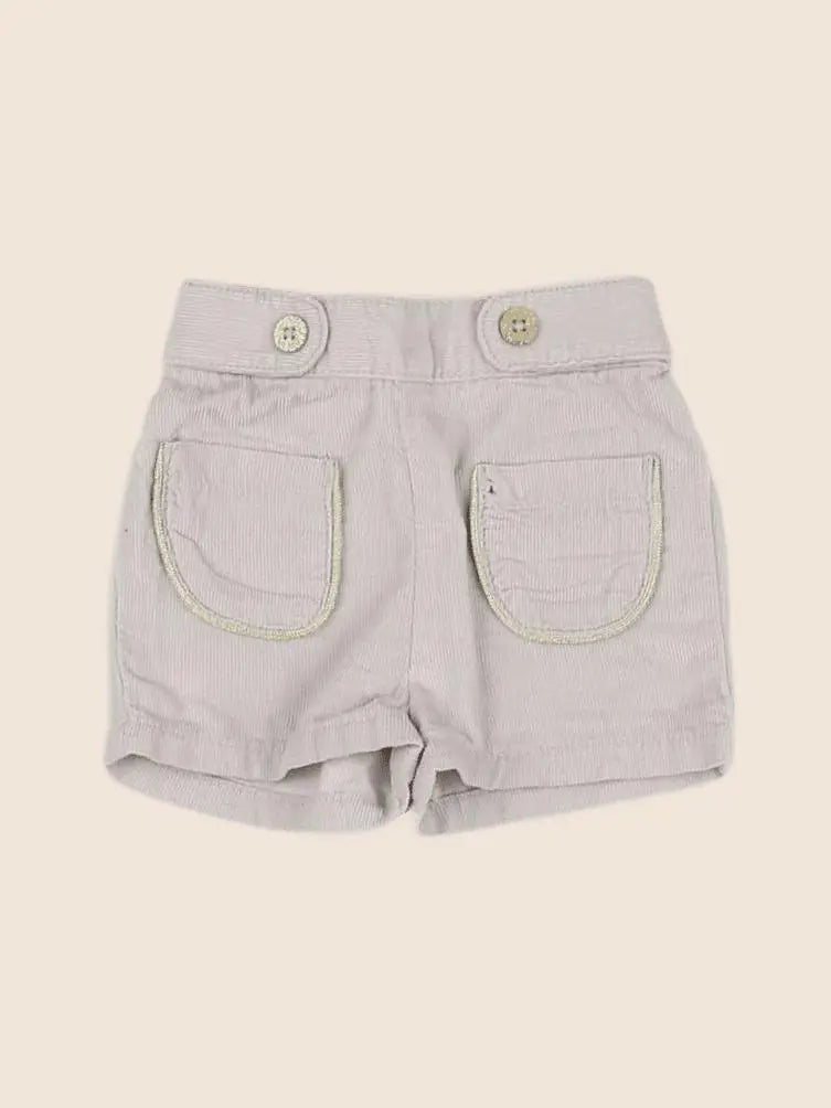 Vertbaudet - short marron, or - 3 mois
