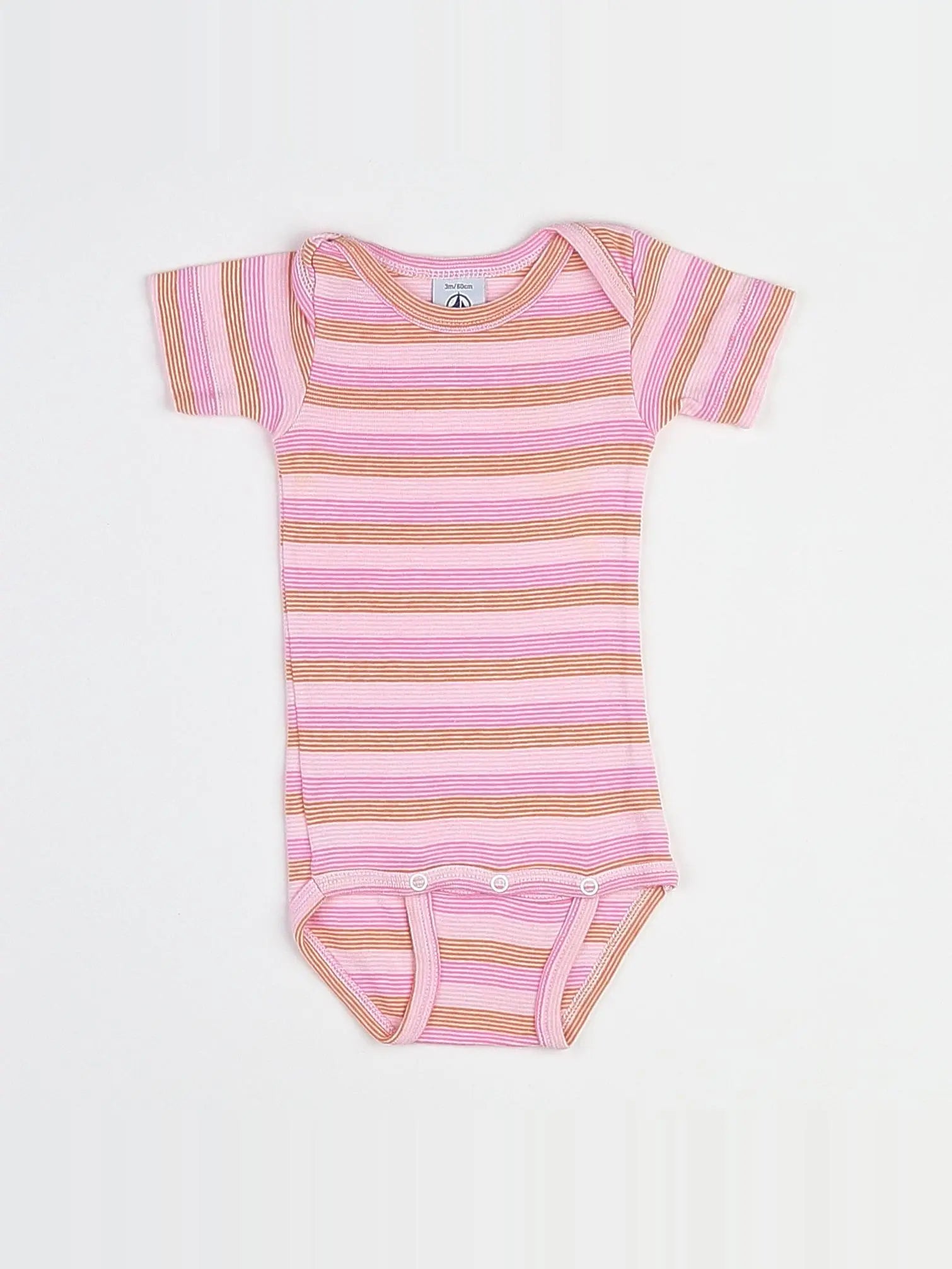 Petit Bateau - body rose - 3 mois